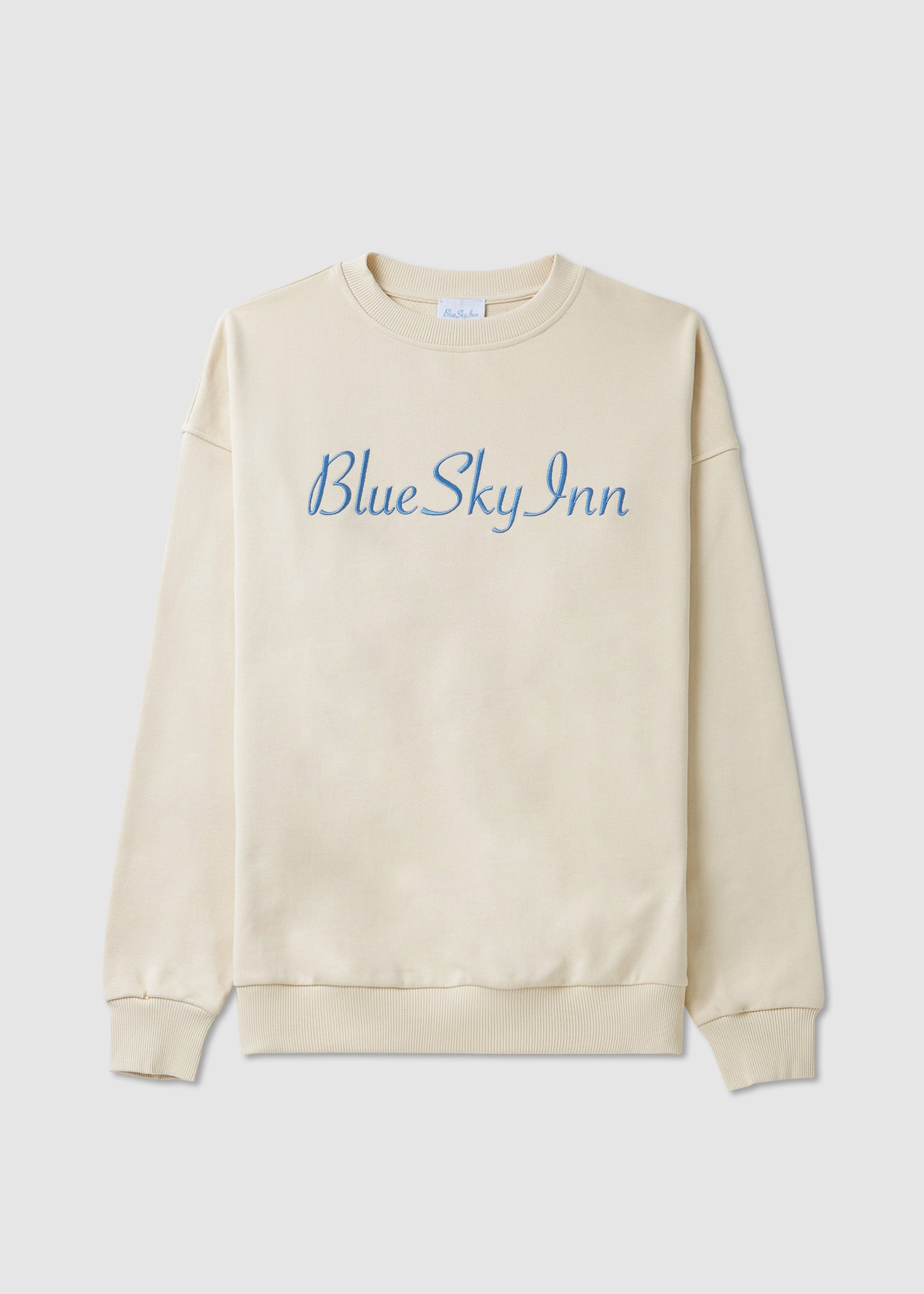 Image of Blue Sky Inn Mens Logo Crewneck Sweatshirt In Cream
