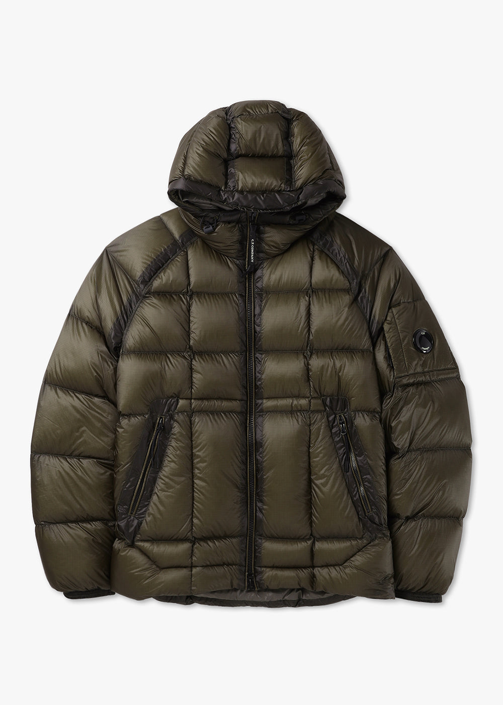 Image of C.P. Company Mens D.D.Shell Hooded Down Jacket In Olive Night