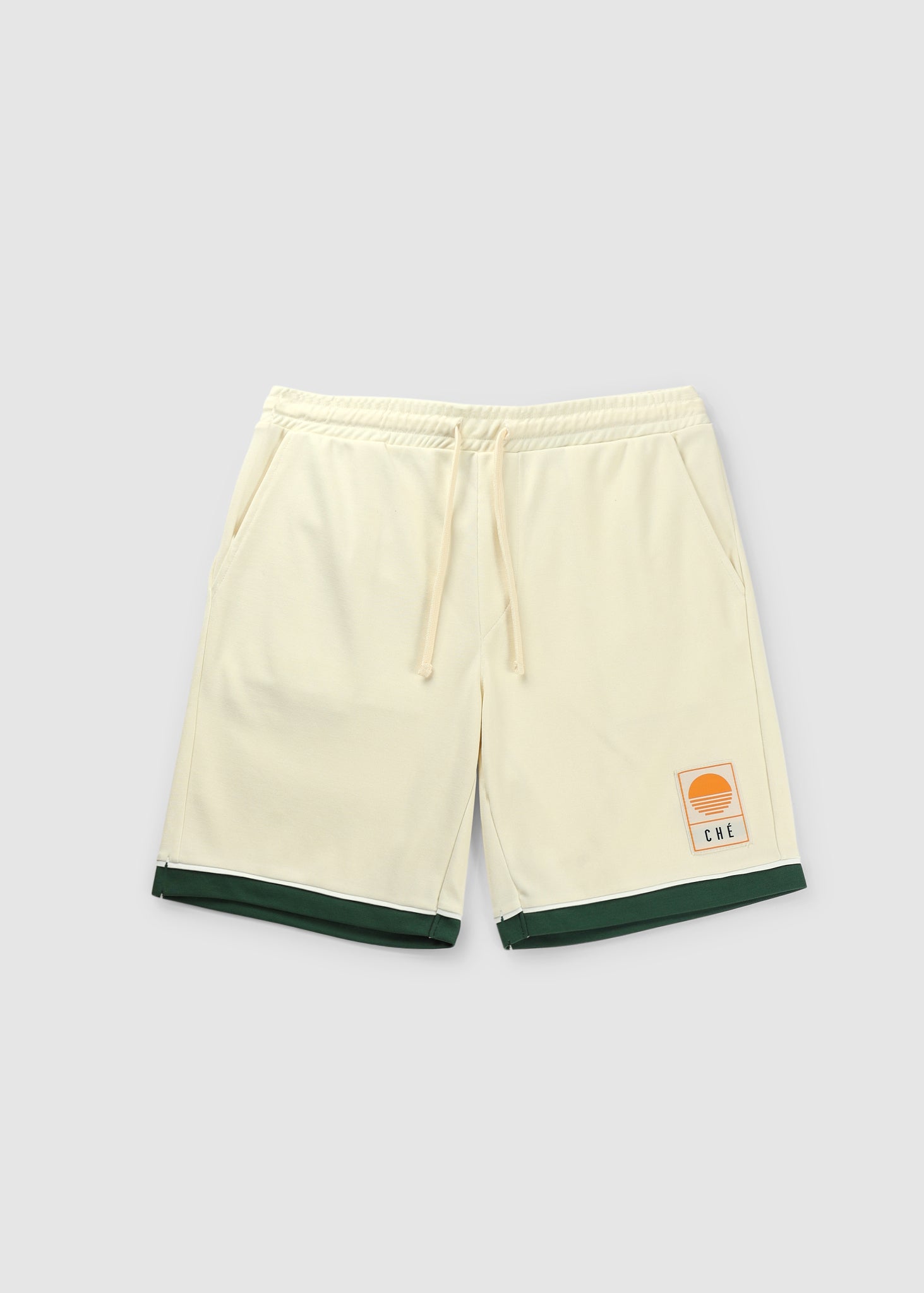 Image of Che Mens Warm Up Shorts In Ivory