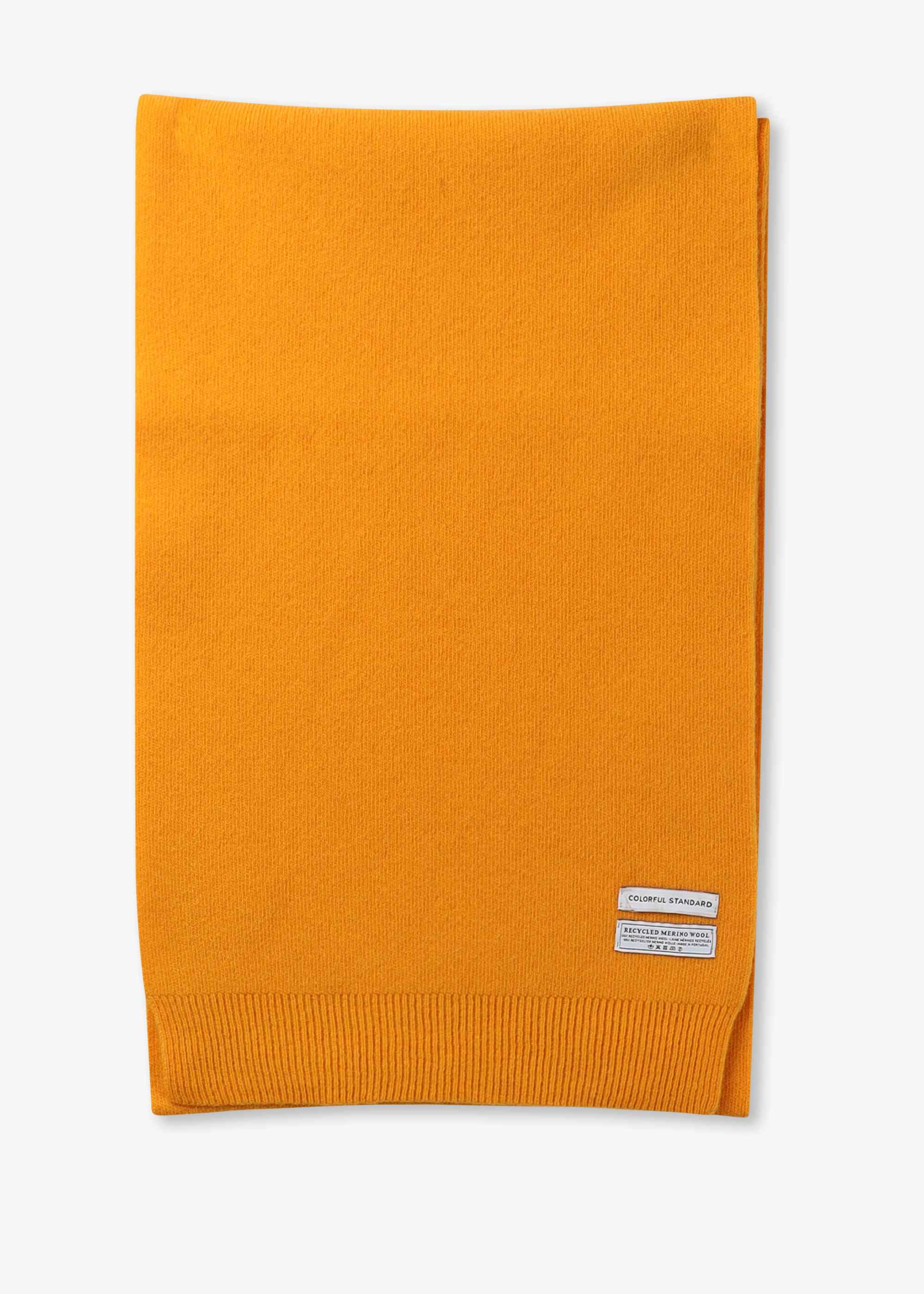 Image of Colorful Standard Unisex Merino Wool Scarf In Burned Yellow