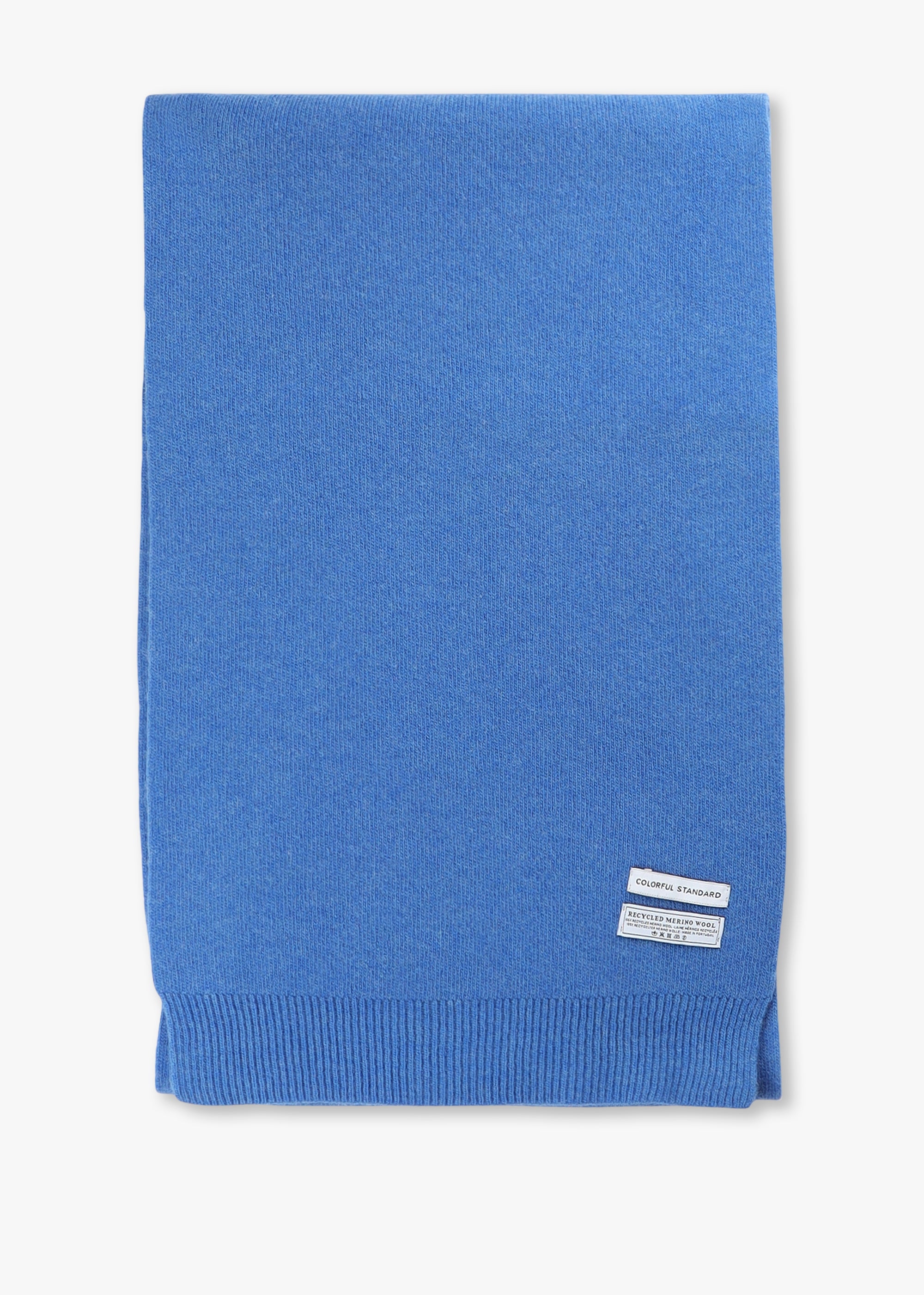 Image of Colorful Standard Unisex Merino Wool Scarf In Pacific Blue