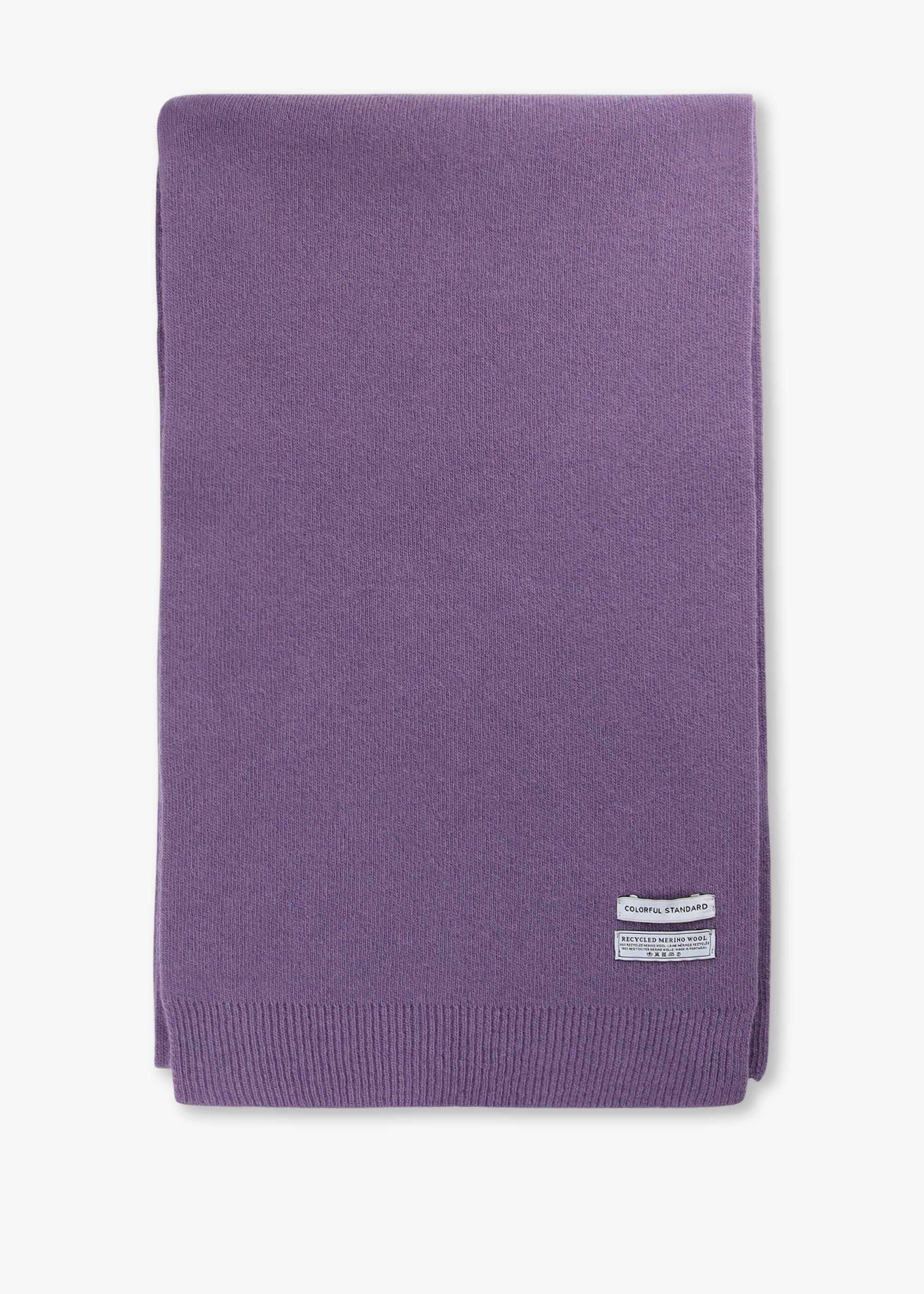 Image of Colorful Standard Unisex Merino Wool Scarf In Purple Haze