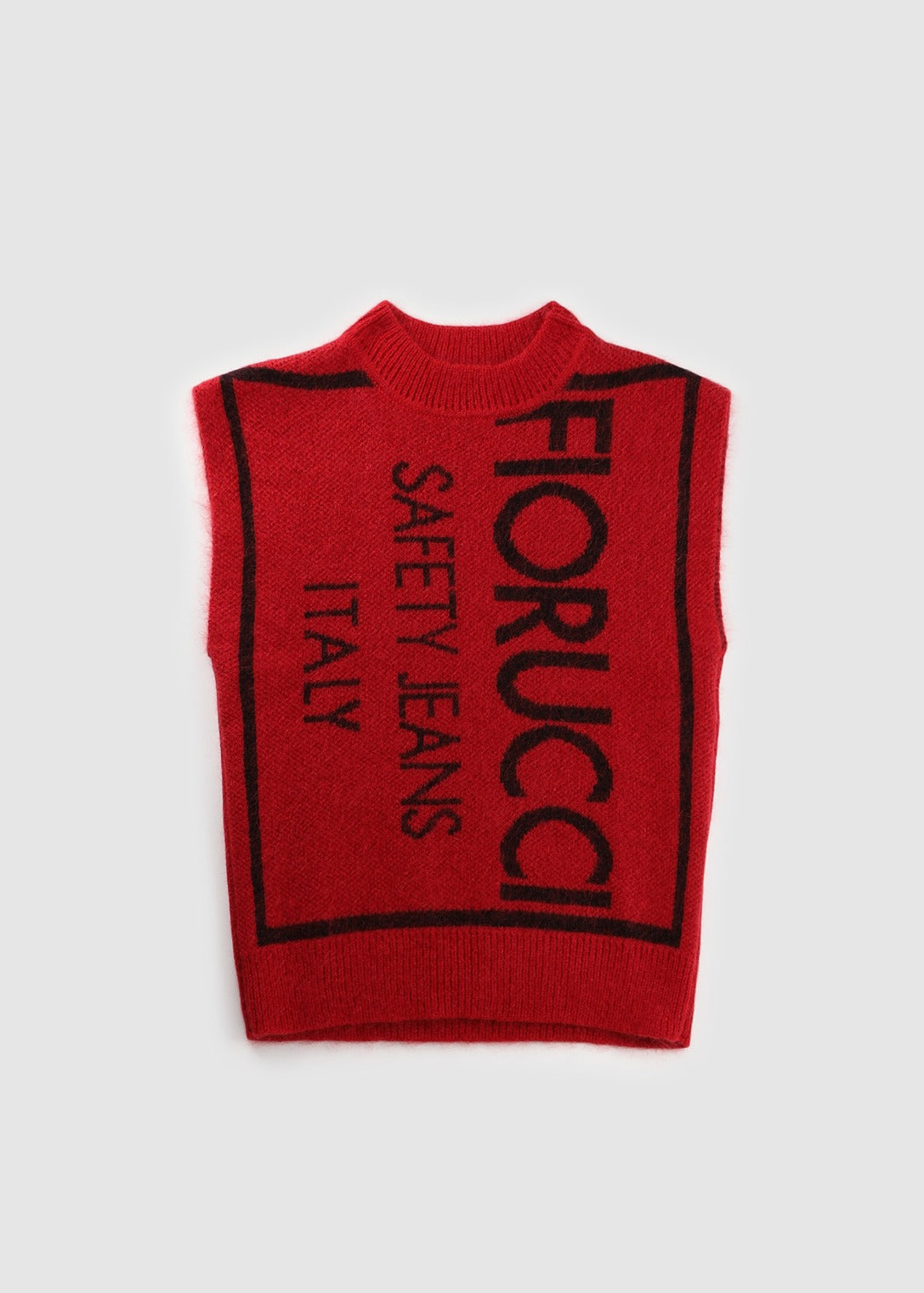 Image of Fiorucci Womens Safety Knit Sweater Vest In Red