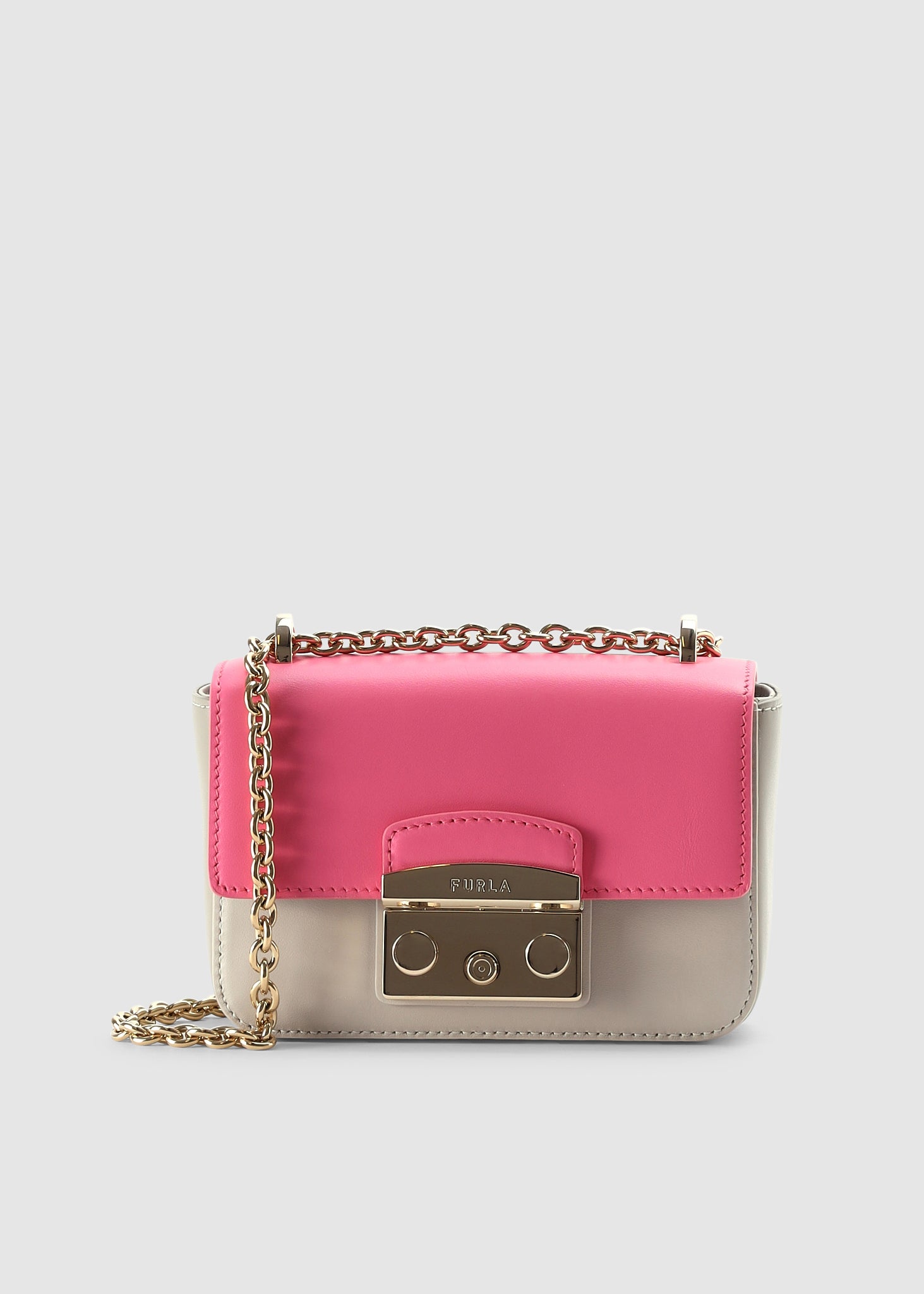 Furla Womens Metropolis Mini Crossbody Bag With Chain Strap