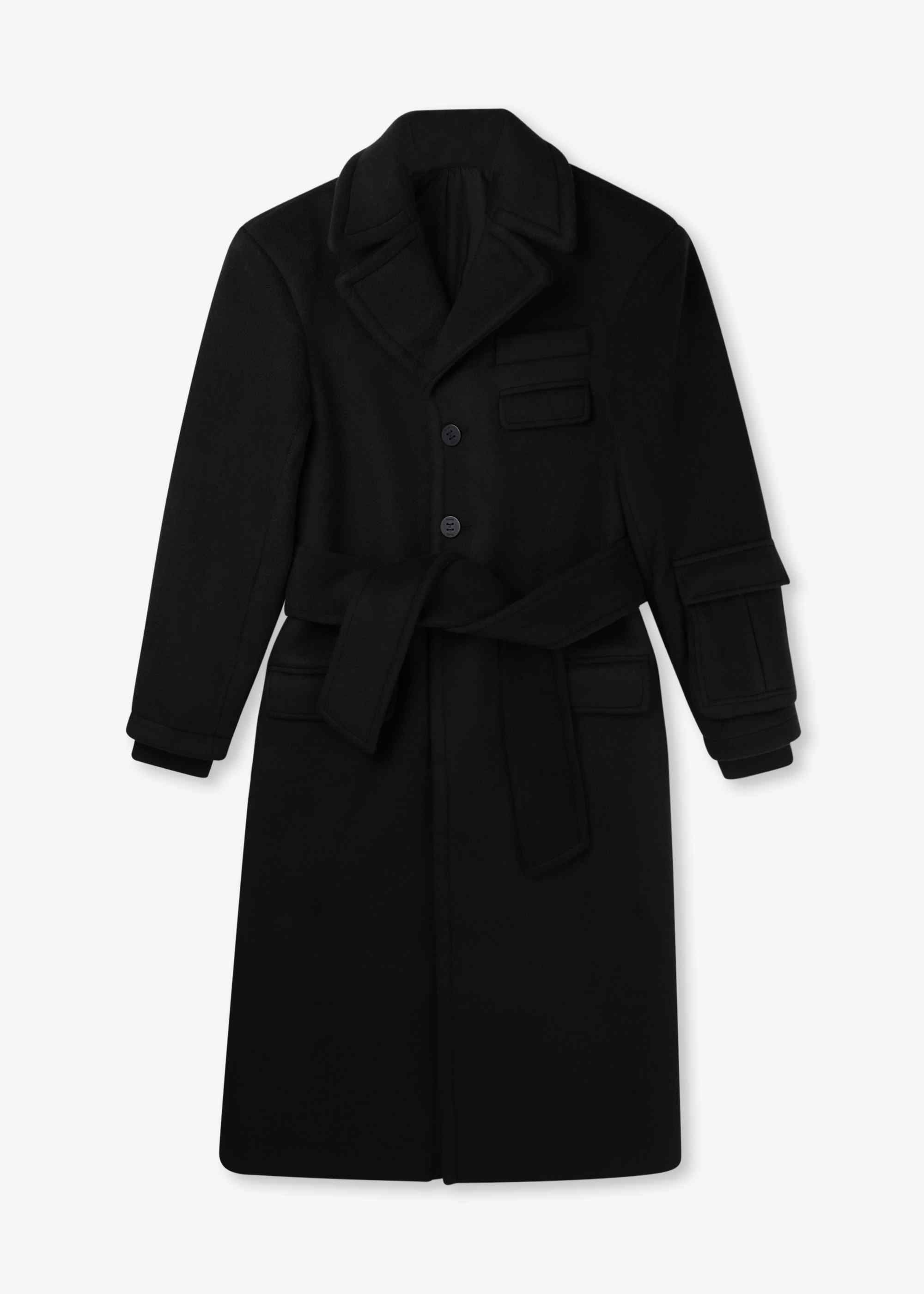Image of House Of Sunny Womens Accent Overcoat In Noir