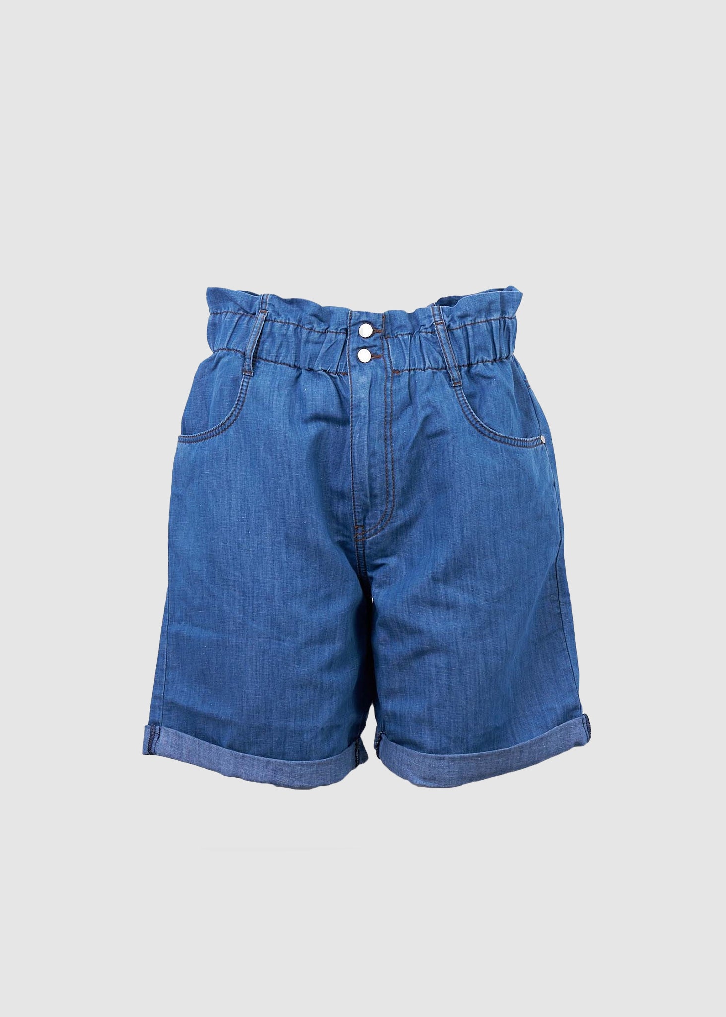 Image of Iblues Womens Nilson Short In Blue Jeans