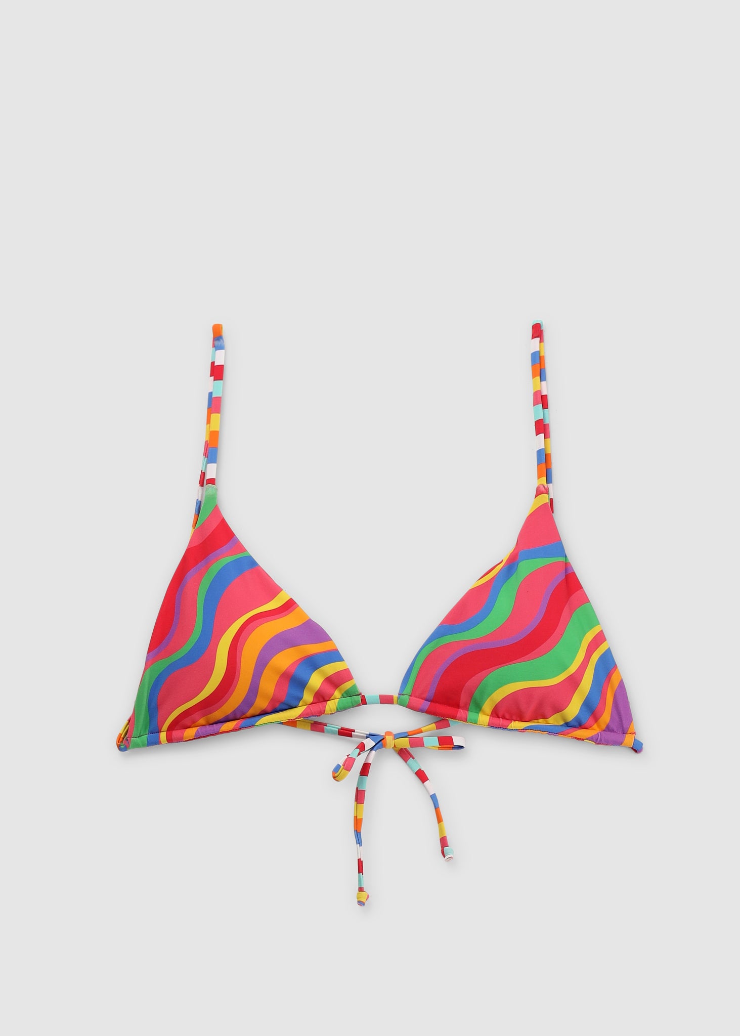 It's Now Cool Womens Rainbow String Bikini Top