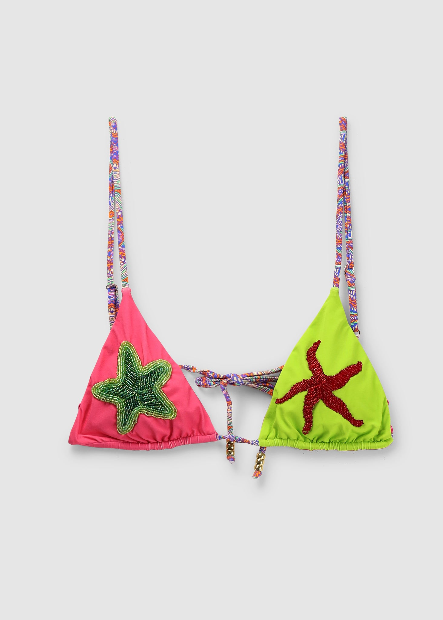 It's Now Cool Womens Starfish String Bead Bikini Top
