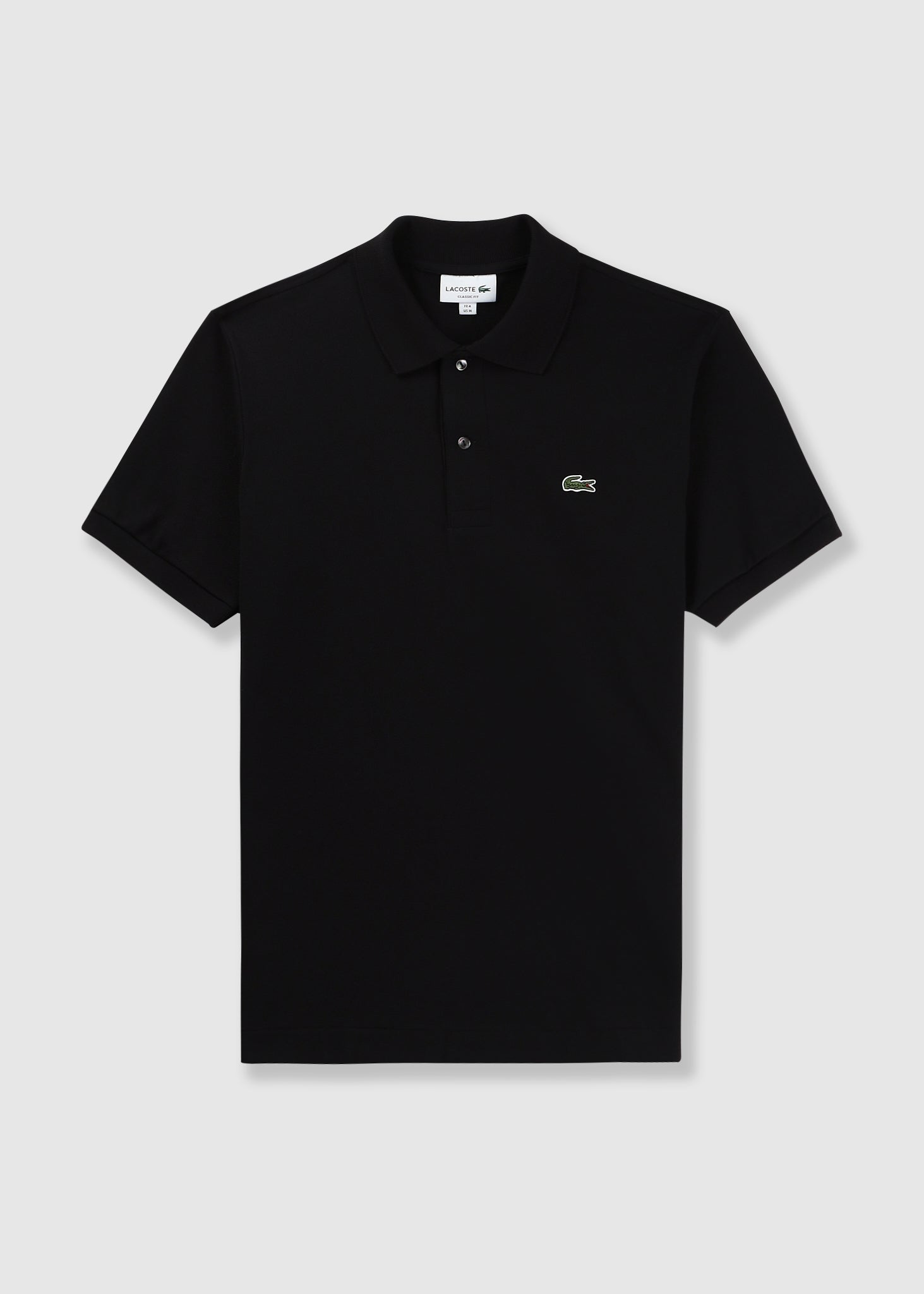 Image of Lacoste Mens Classic Pique Poloshirt In Black