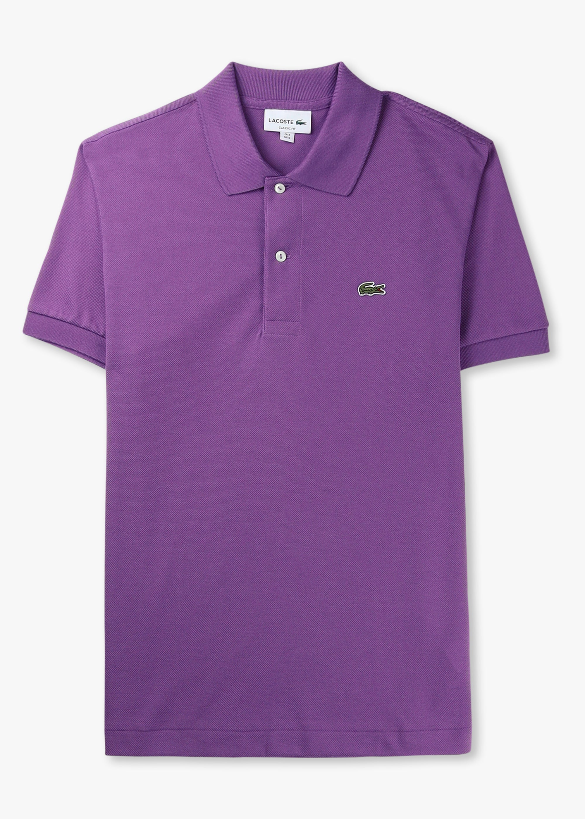 Lacoste Mens Classic Pique Poloshirt In Purple - Purple