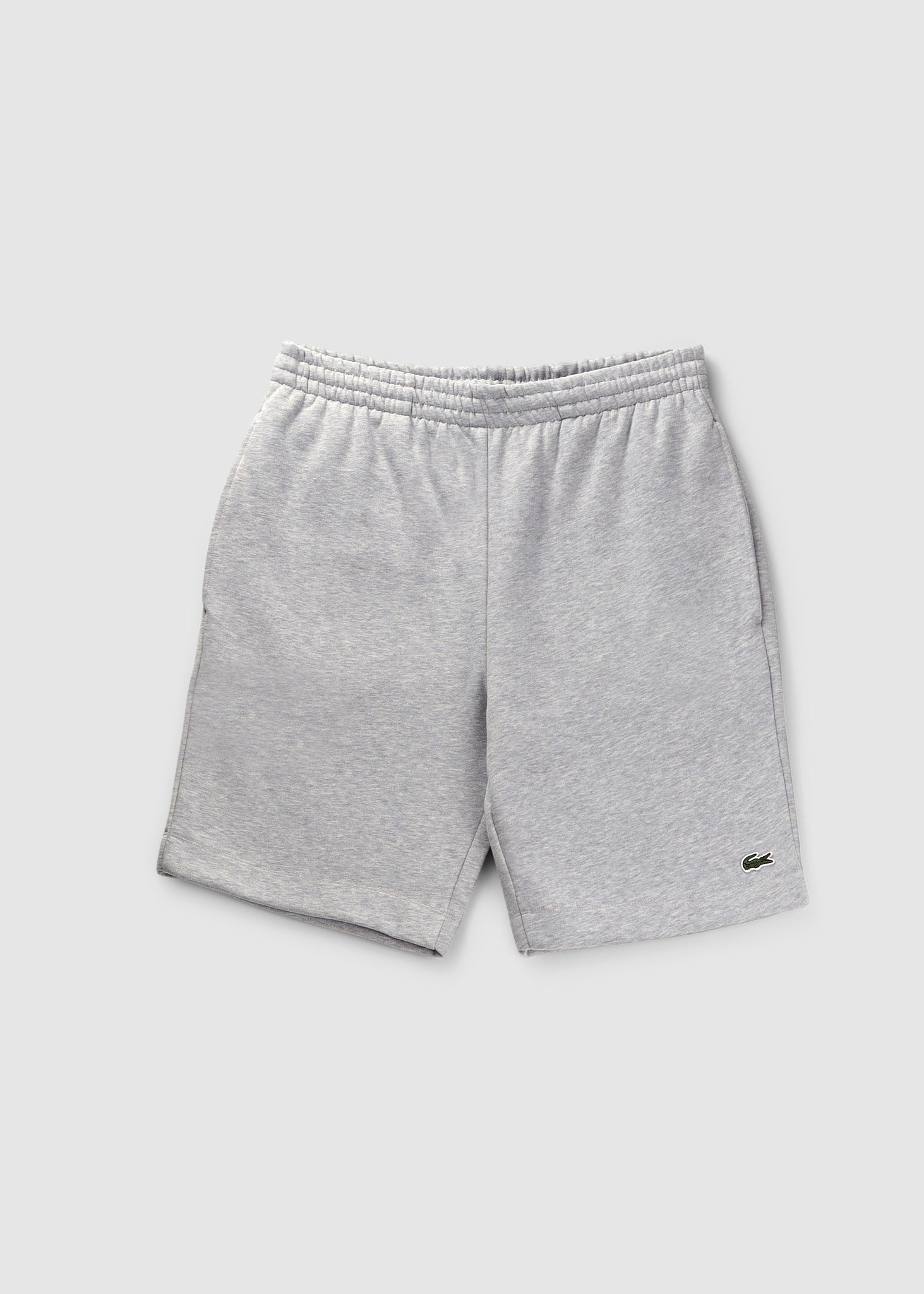 Image of Lacoste Mens Organic Brushed Cotton Fleece Shorts In Grey