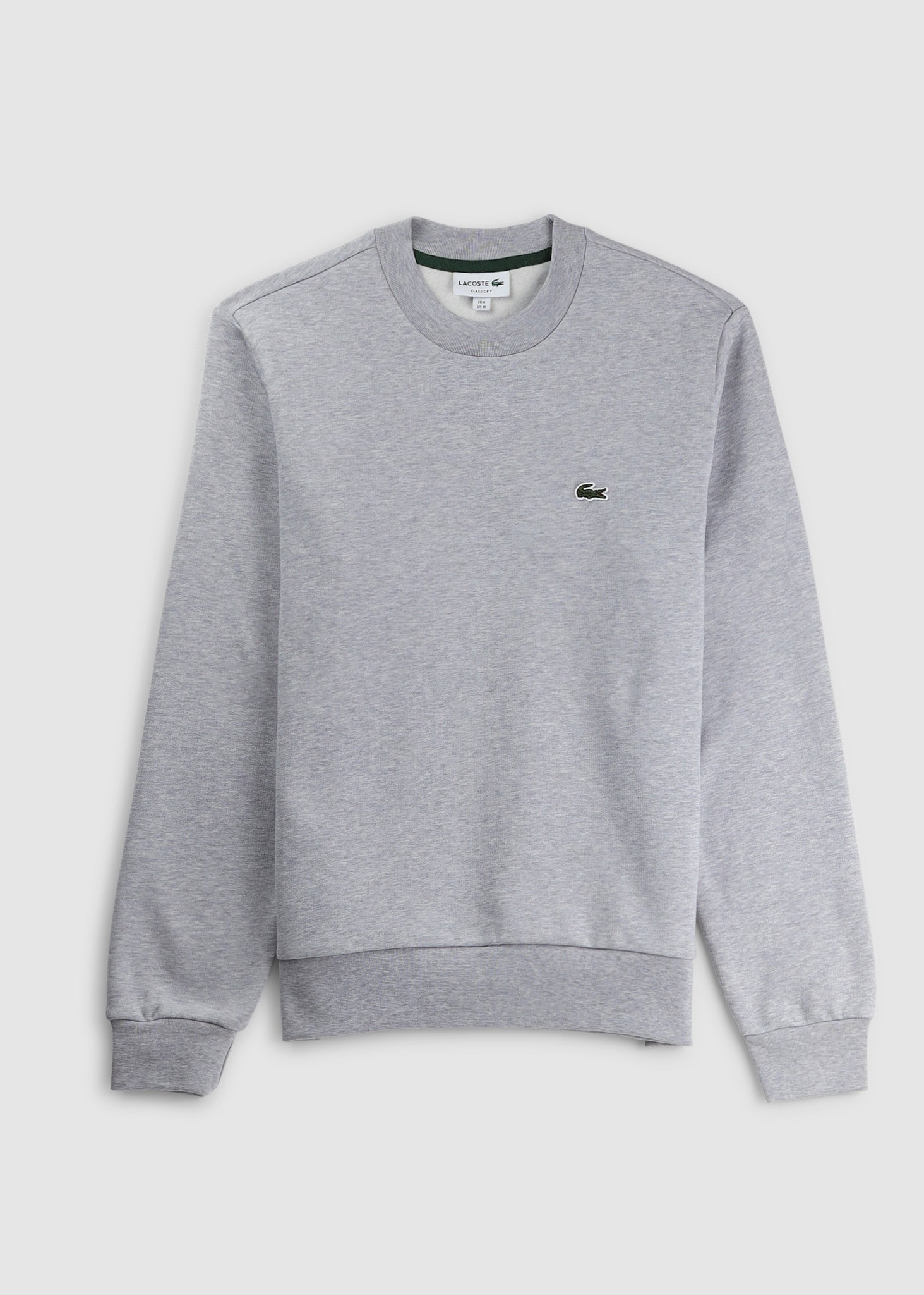 Lacoste Mens Organic Brushed Cotton Sweatshirt In Grey - Grey