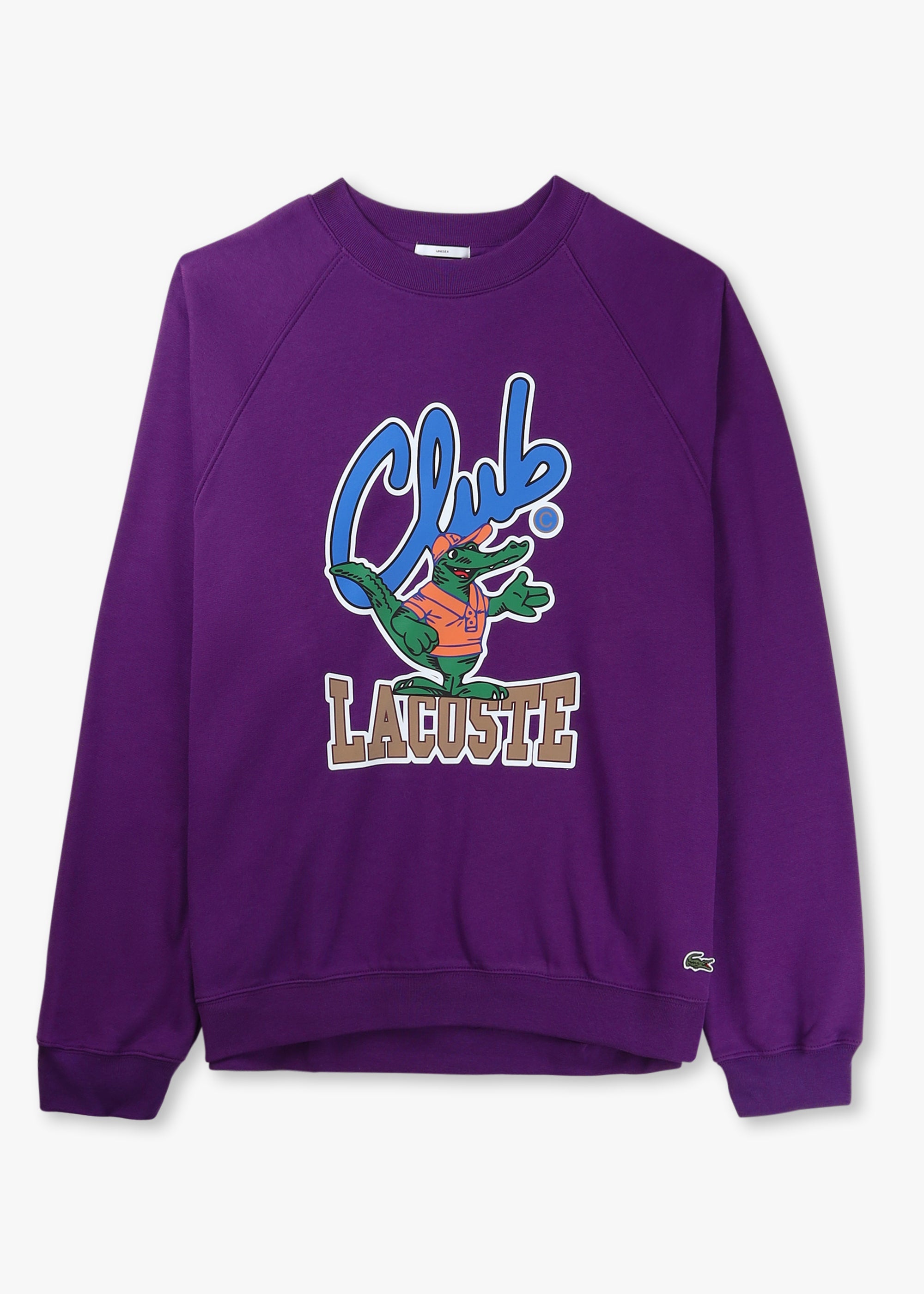 Image of Lacoste Mens Winter Elevated Essential Sweatshirt In Purple