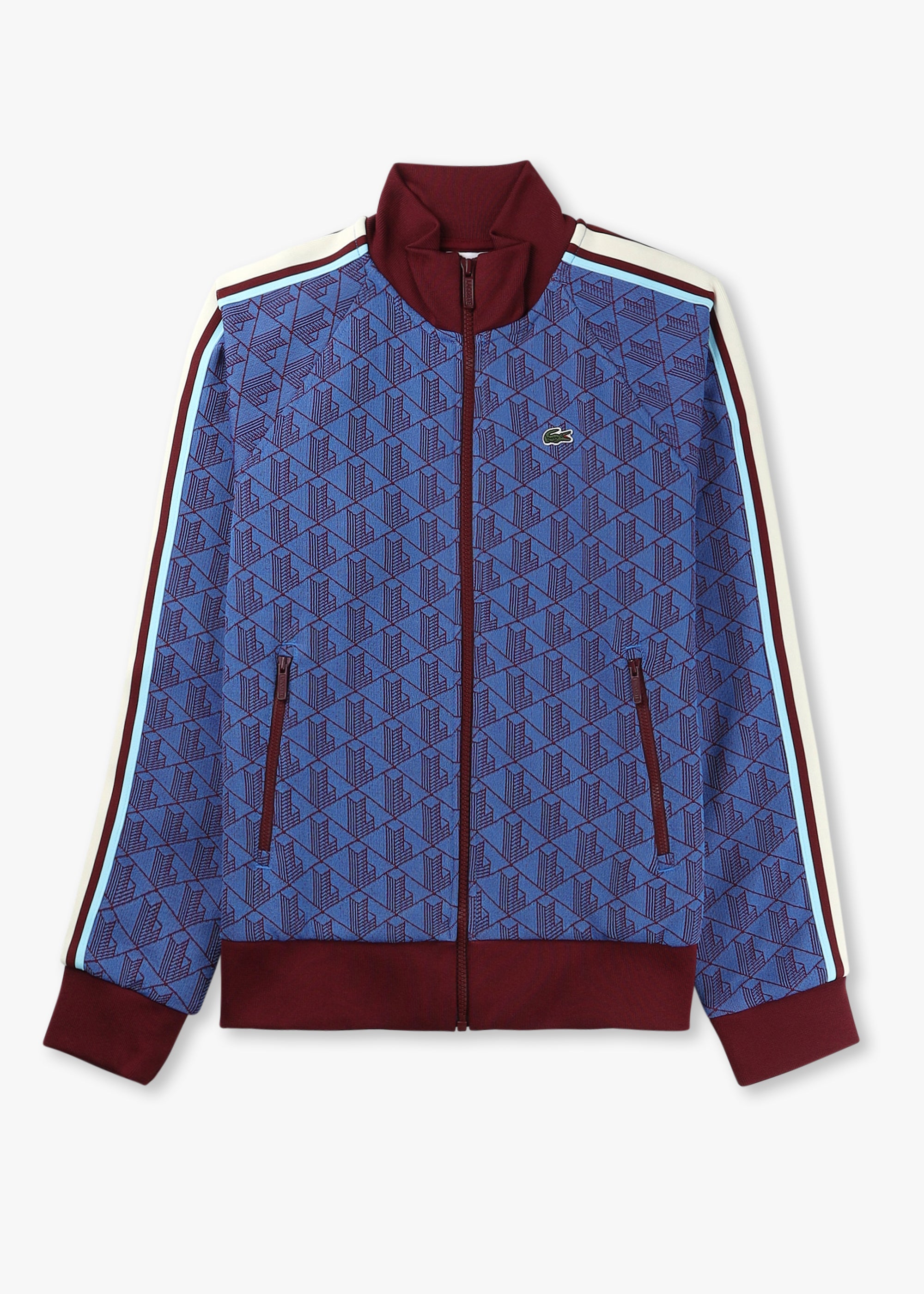 Image of Lacoste Womens Building Logo Track Jacket In Hilo Zin