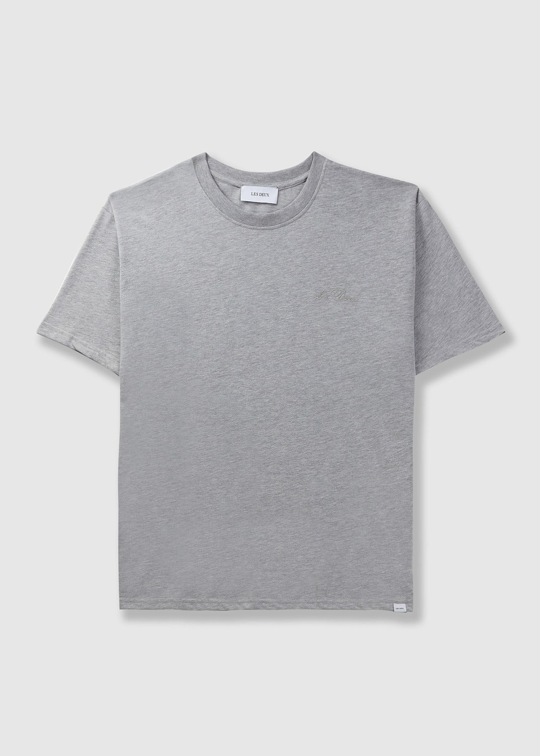 Image of Les Deux Mens Crew T-Shirt In Grey Mélange