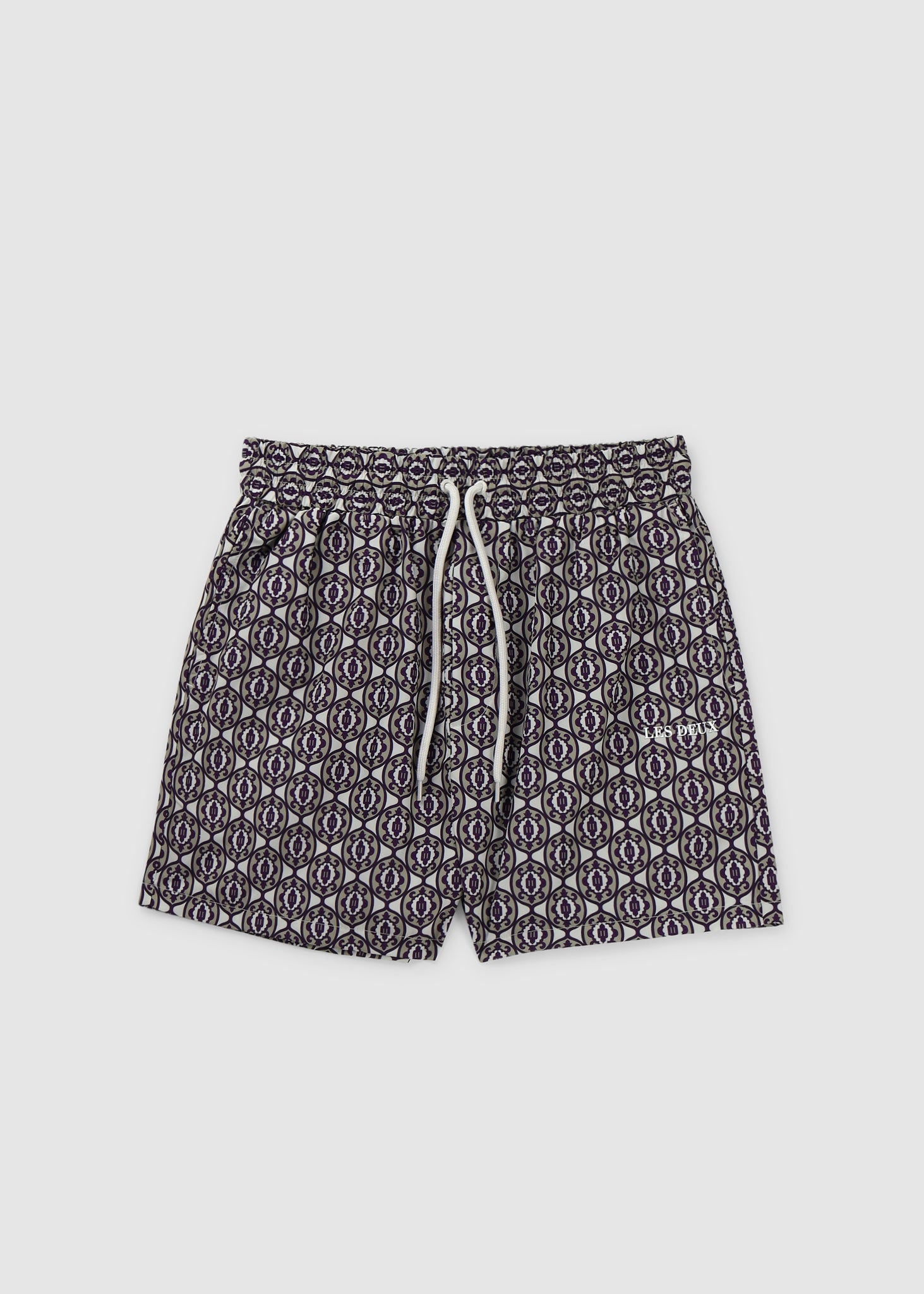 Image of Les Deux Mens Jake Track Shorts In Light Sand Ivory