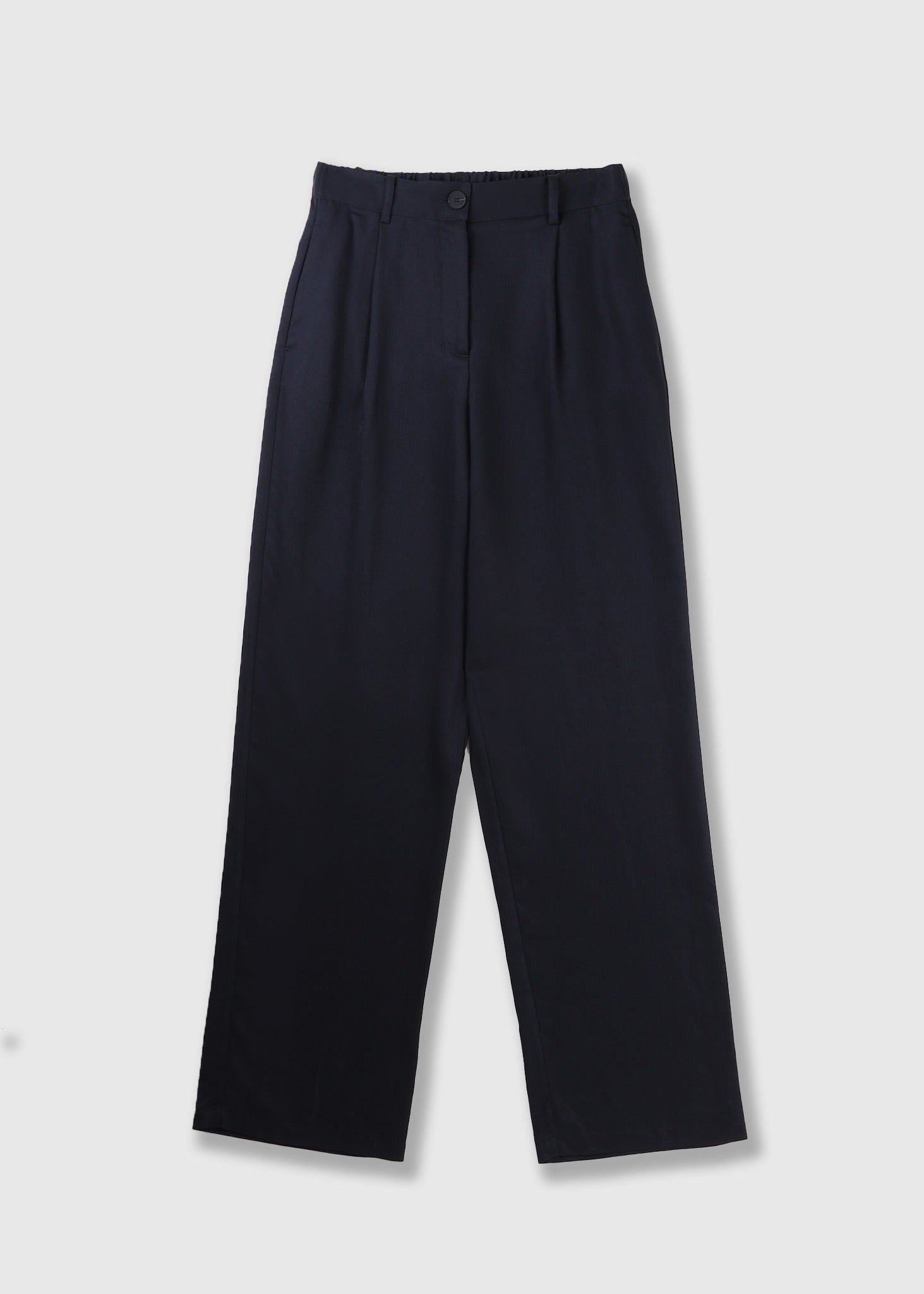 Image of Levete Room Womens Alecia Tailored Straight Leg Trousers In Dark Navy