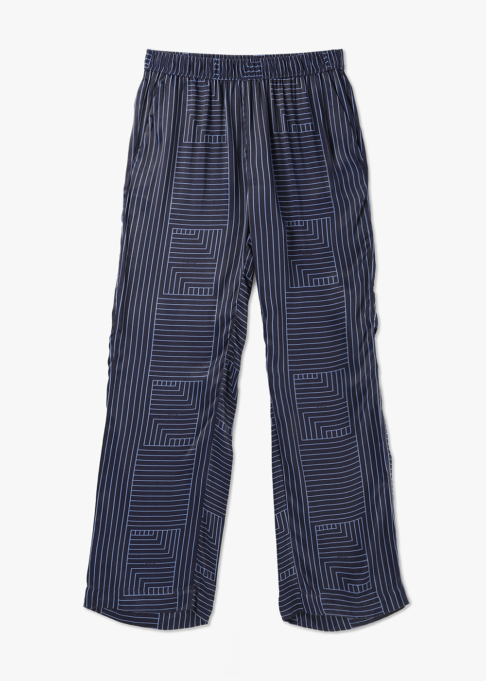 Levete Room Womens Dea Geometric Print Trousers In Dark Navy Combi product