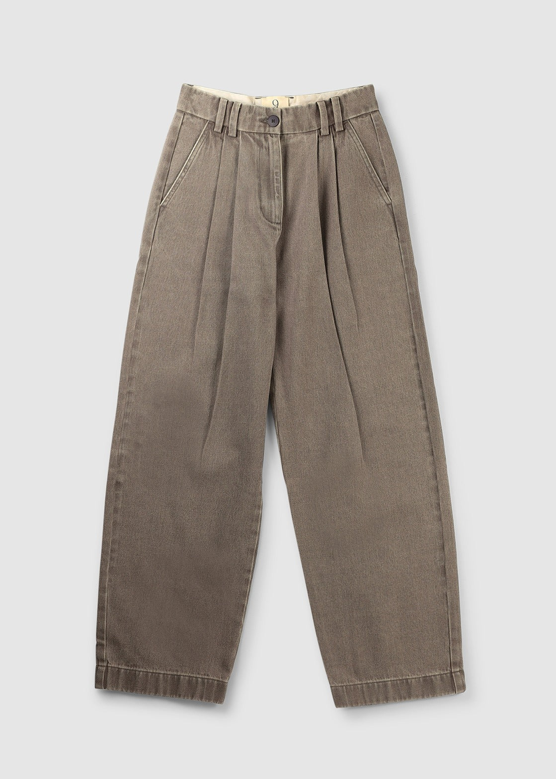 Image of Ninety Percent Womens Apollo Pleat Trousers In Cedar