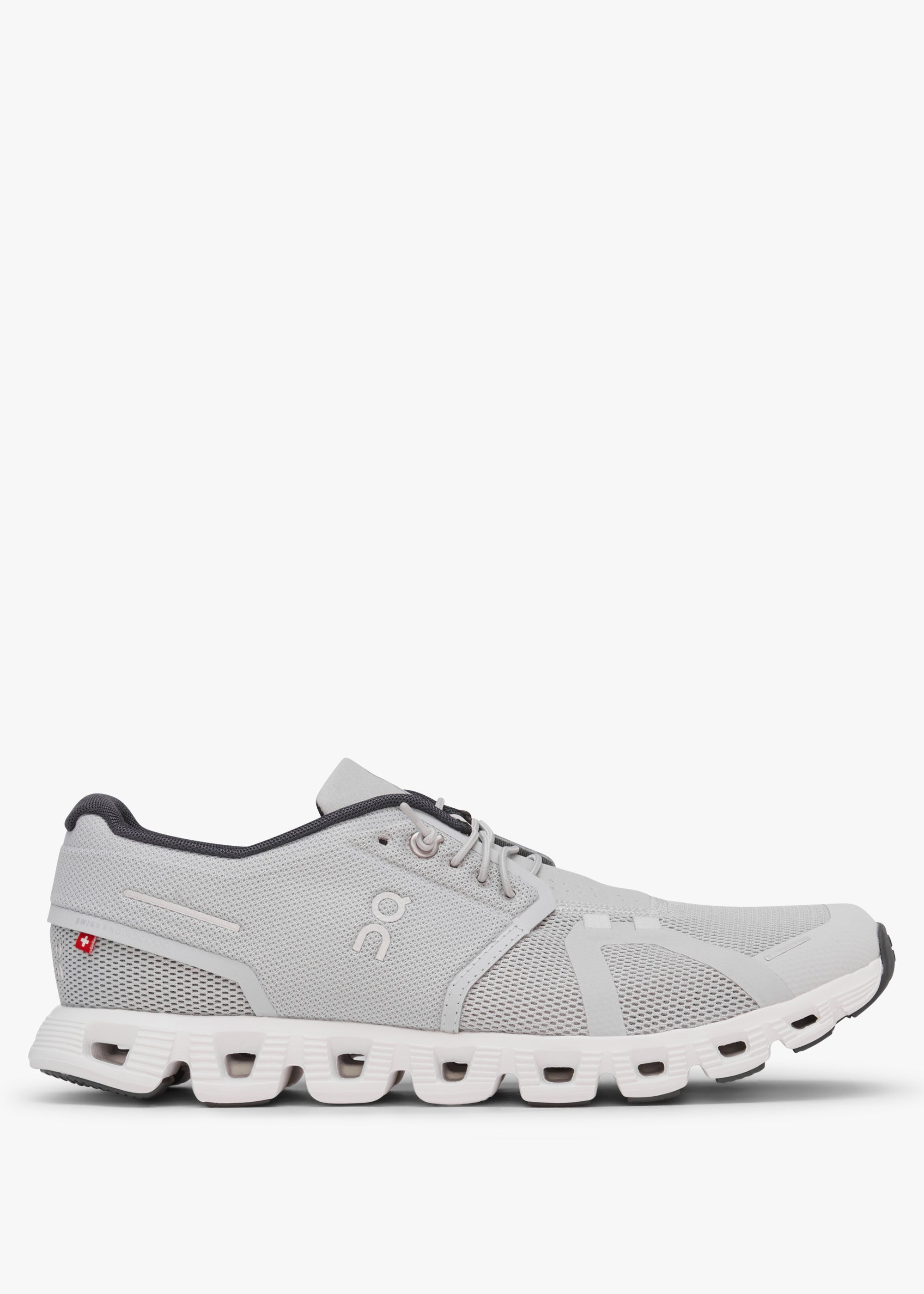 On Running Mens Cloud 5 White Trainers - Grey