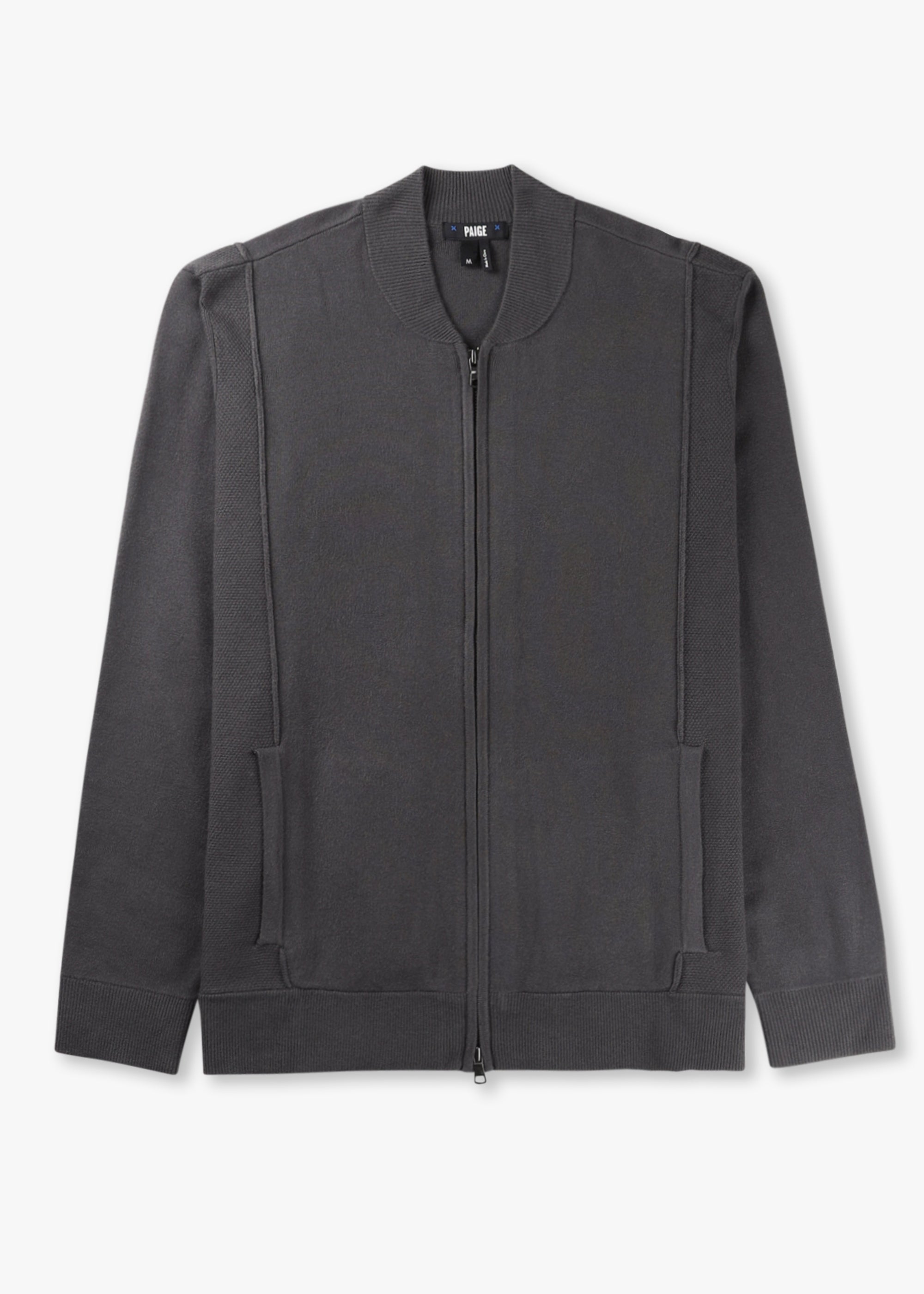 Image of Paige Mens Lowrie Sweater Track Jacket In Dark Rain