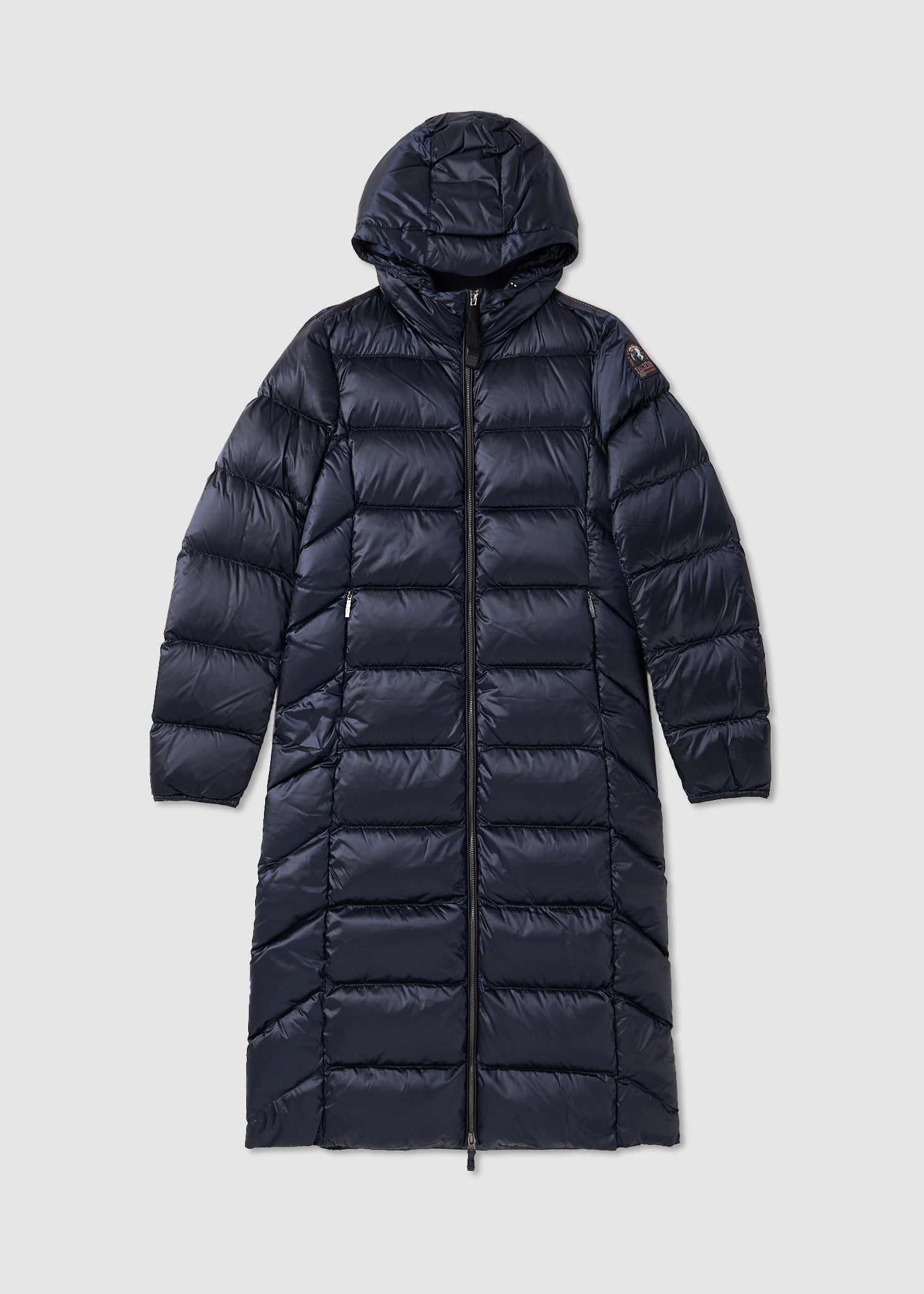 Image of Parajumpers Womens Leah Long Puffer Coat In Navy