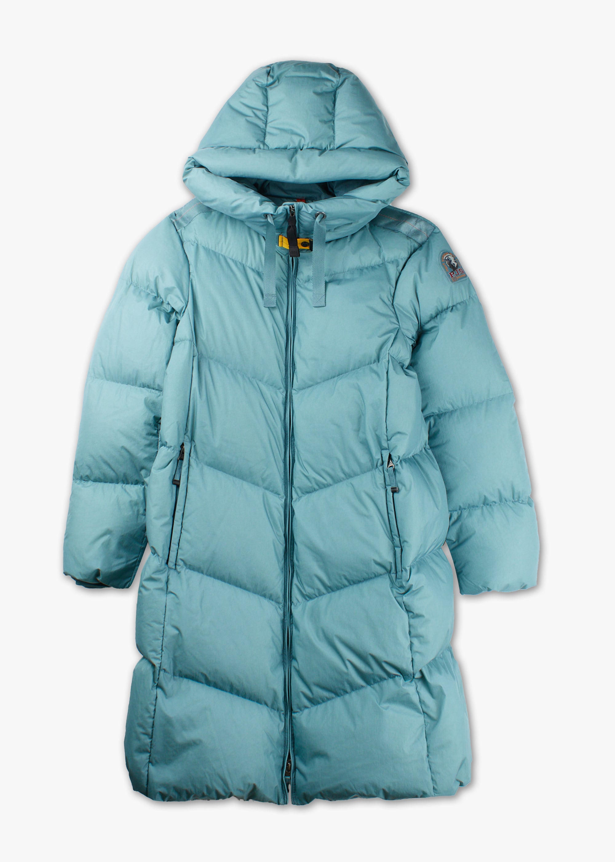 Image of Parajumpers Womens Rindou Feather Puffer Coat In Alta Marea