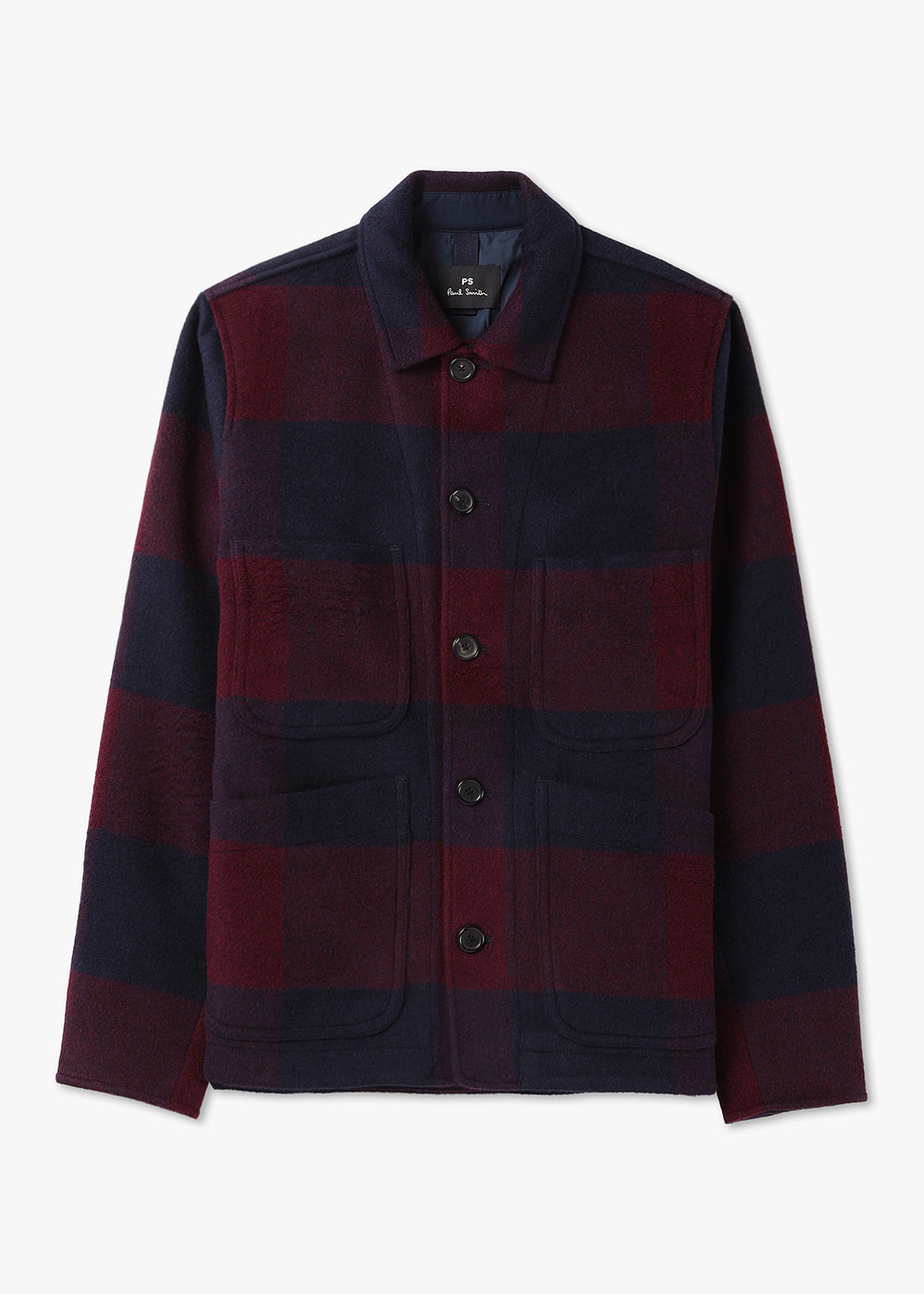 Image of Paul Smith Mens Chore Jacket In Burgundy