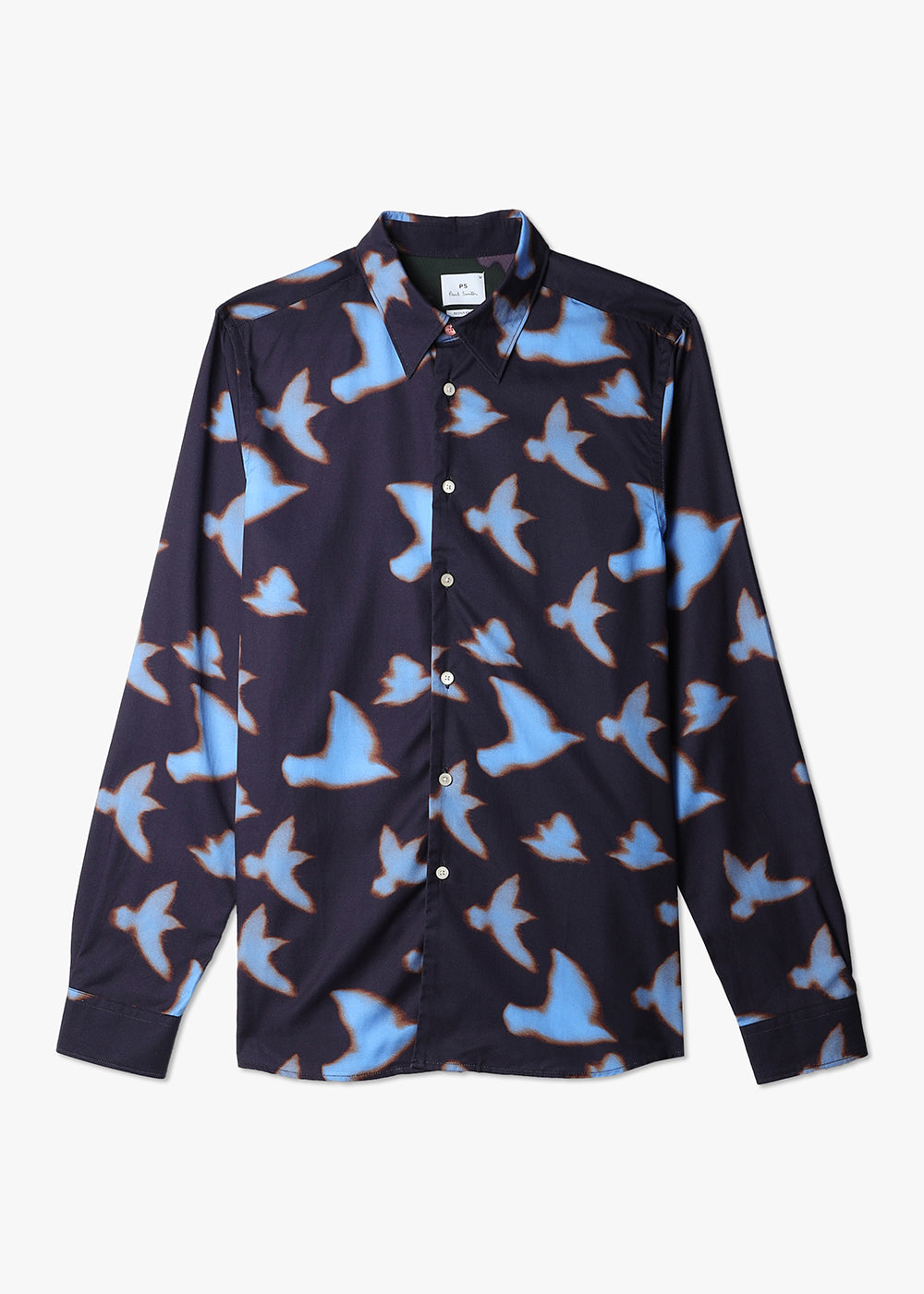 Image of Paul Smith Mens Ls Regular Fit Shirt In Navy