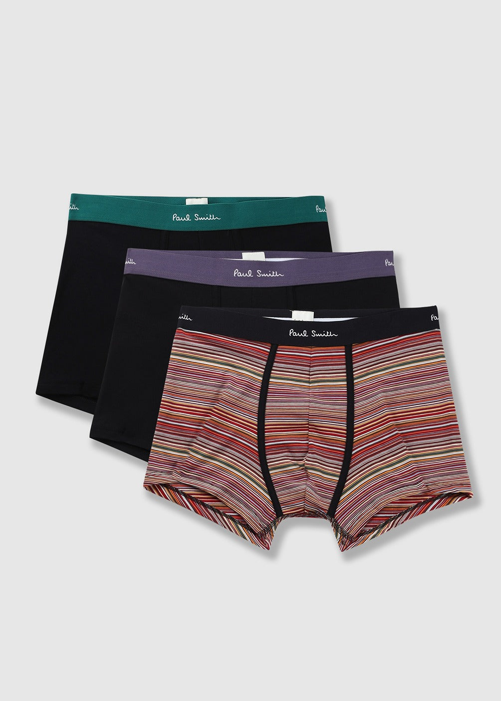 Image of Paul Smith Mens Trunk 3 Pack Detailed In Black