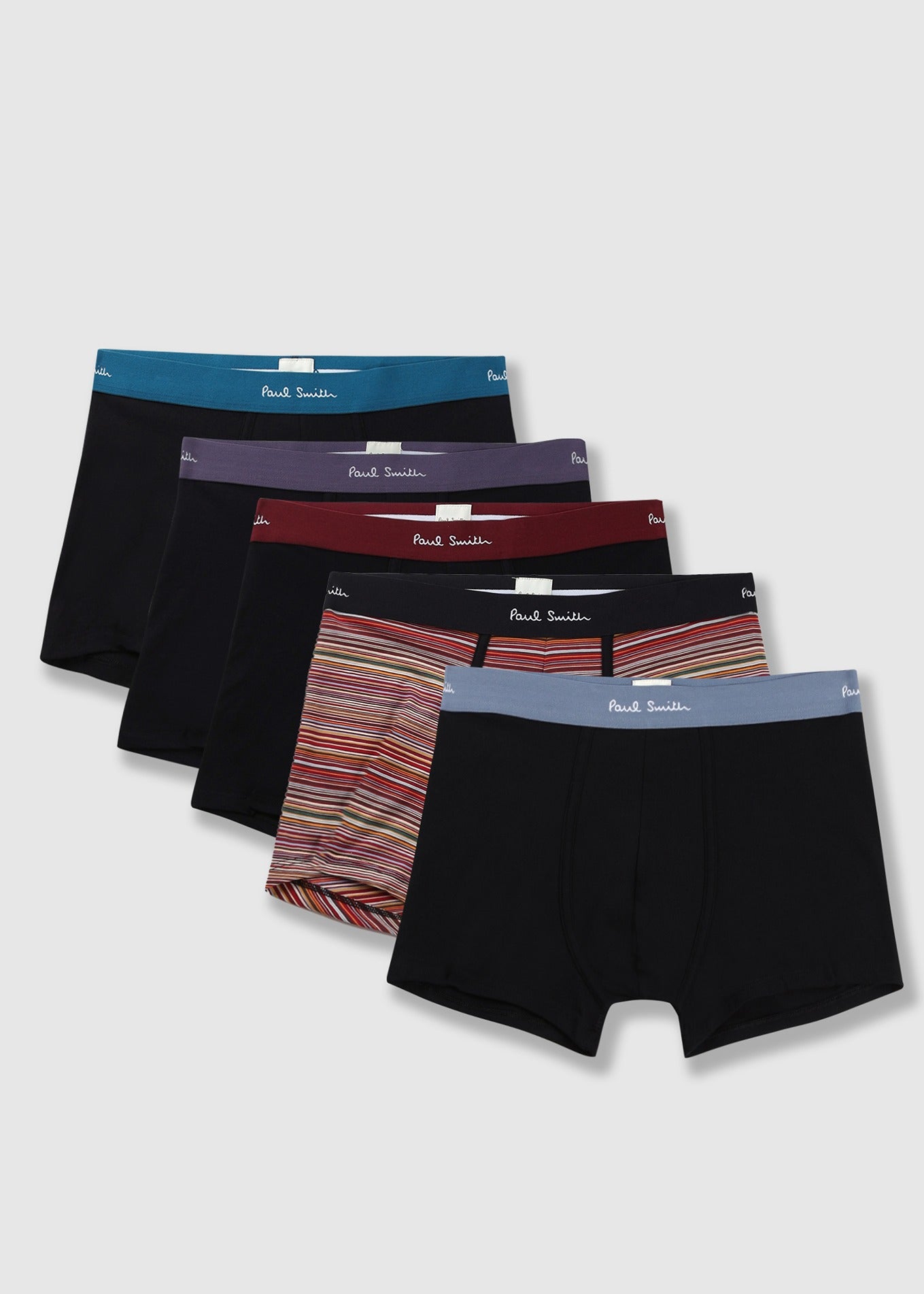 Image of Paul Smith Mens Trunk 5 Pack Blk Sign In Black