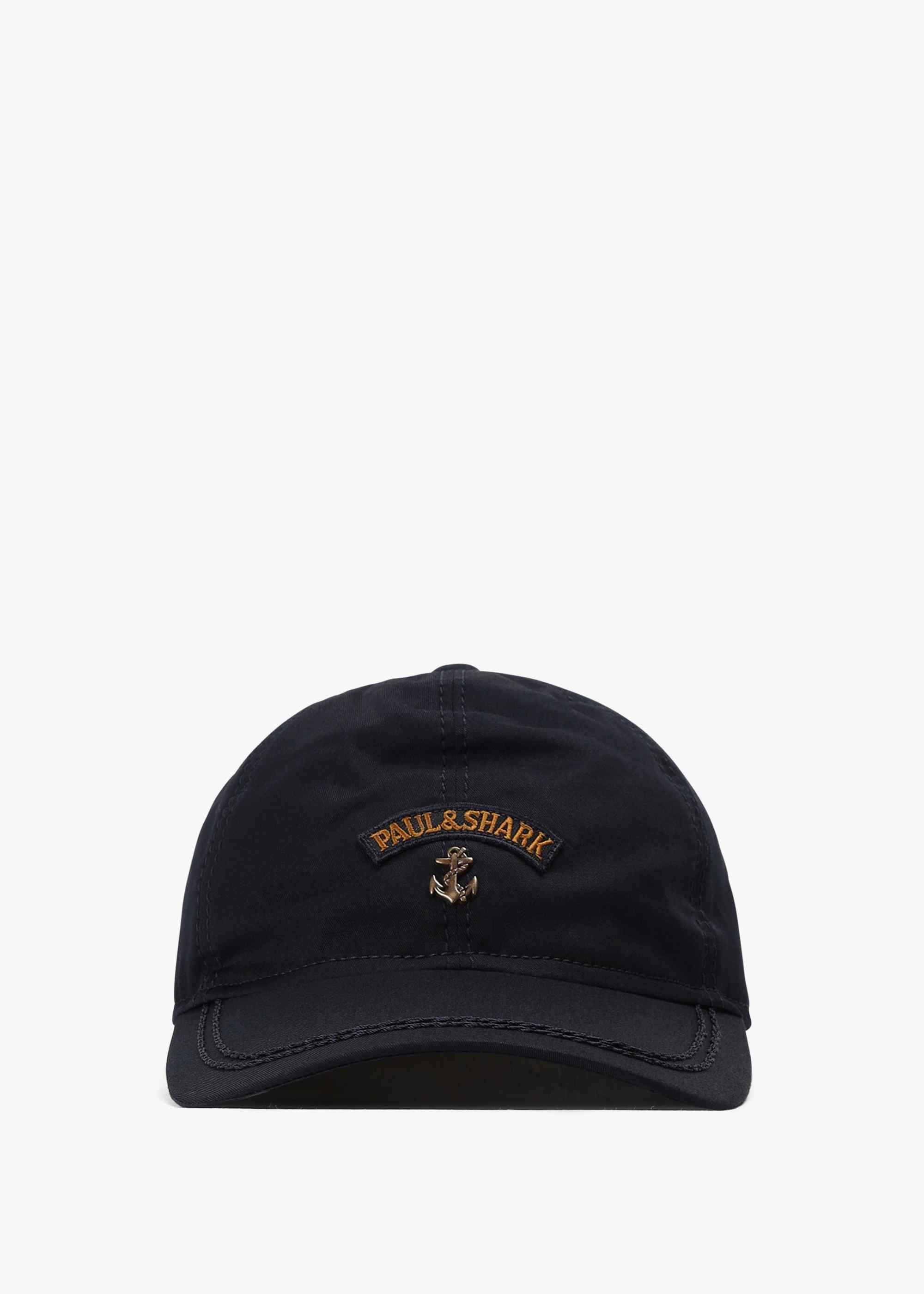 Image of Paul & Shark Mens Cotton Baseball Cap In Navy