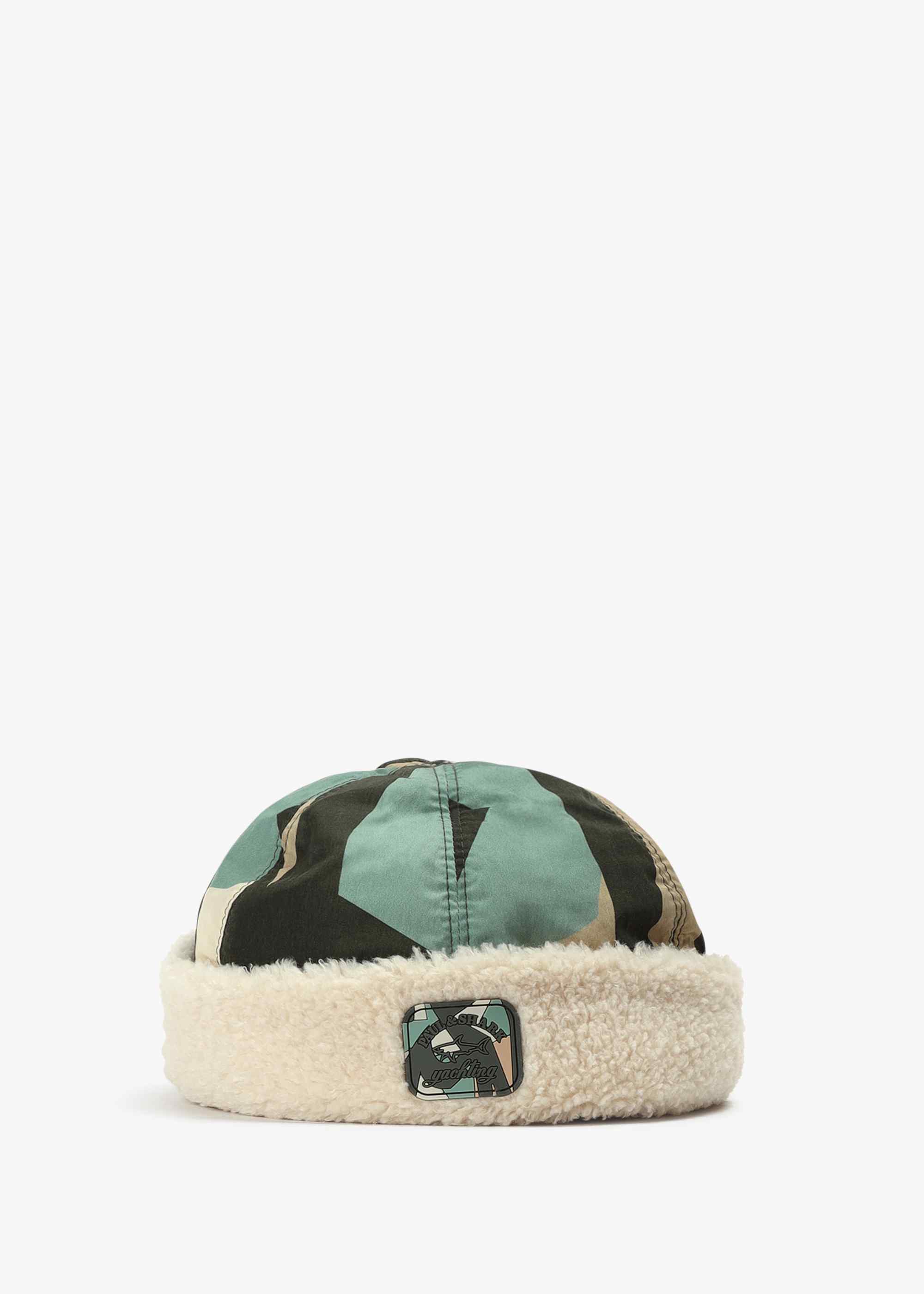 Image of Paul & Shark Mens Sharkdazzle Reversible Beanie In Green
