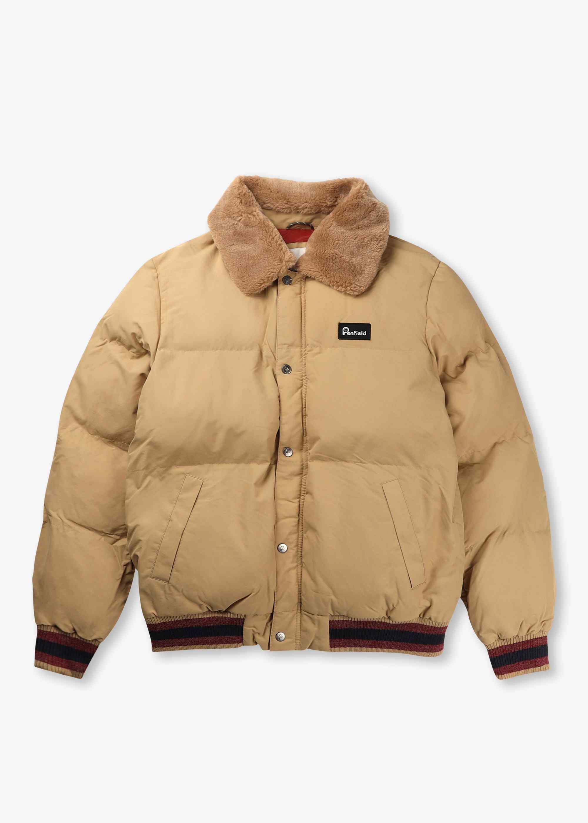 Image of Penfield Mens Archive Padded Bomber Jacket In Sand