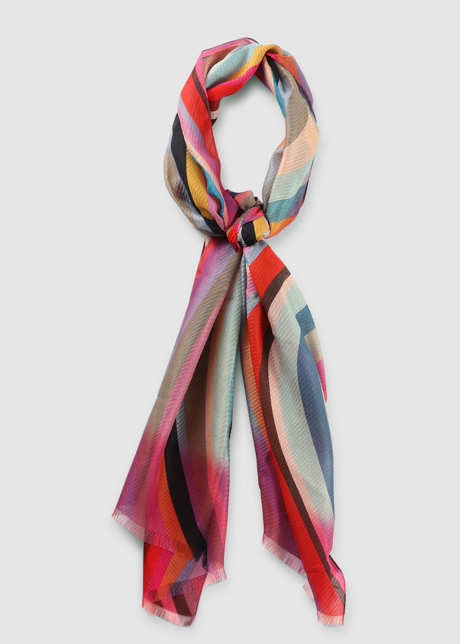 Image of Ps Paul Smith Womens Ombre Swirl Silk Scarf In Multi