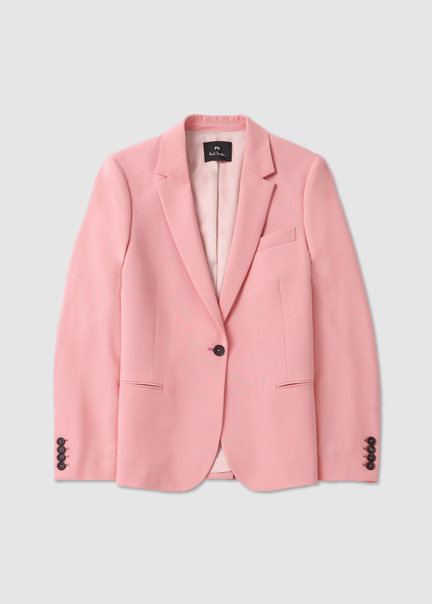 Image of Ps Paul Smith Womens Single Breasted Wool Blazer In Powder