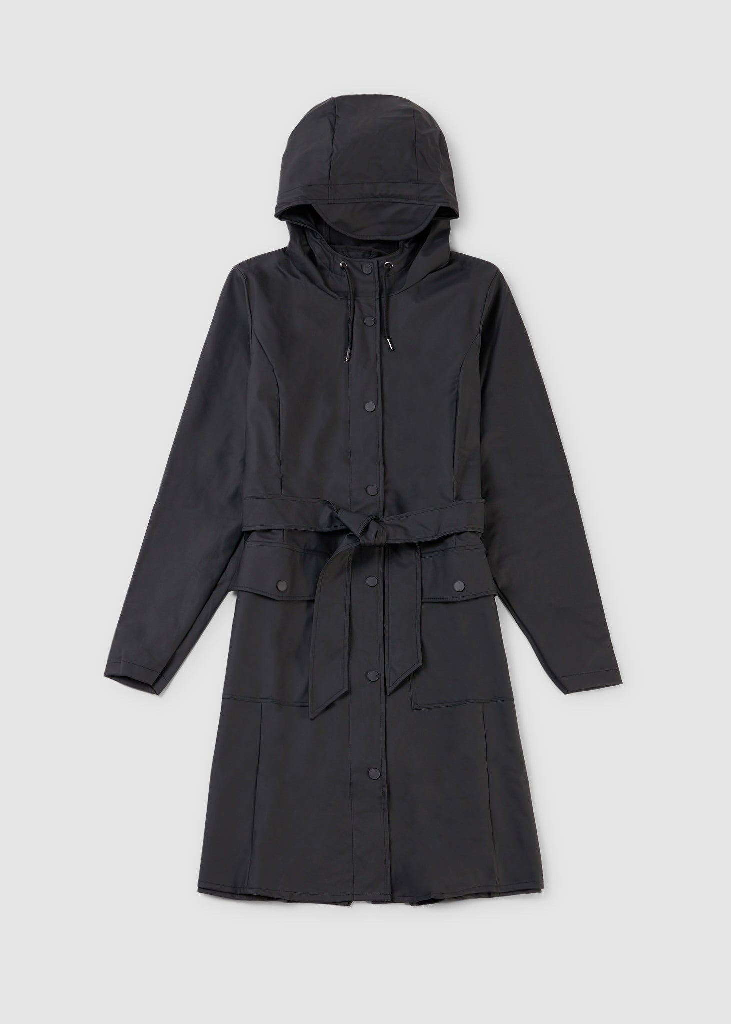 Rains Womens Curve W Jacket In Black - Black