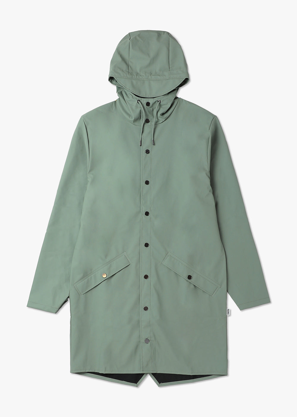 Rains Womens Long W3 Jacket In Haze - Green