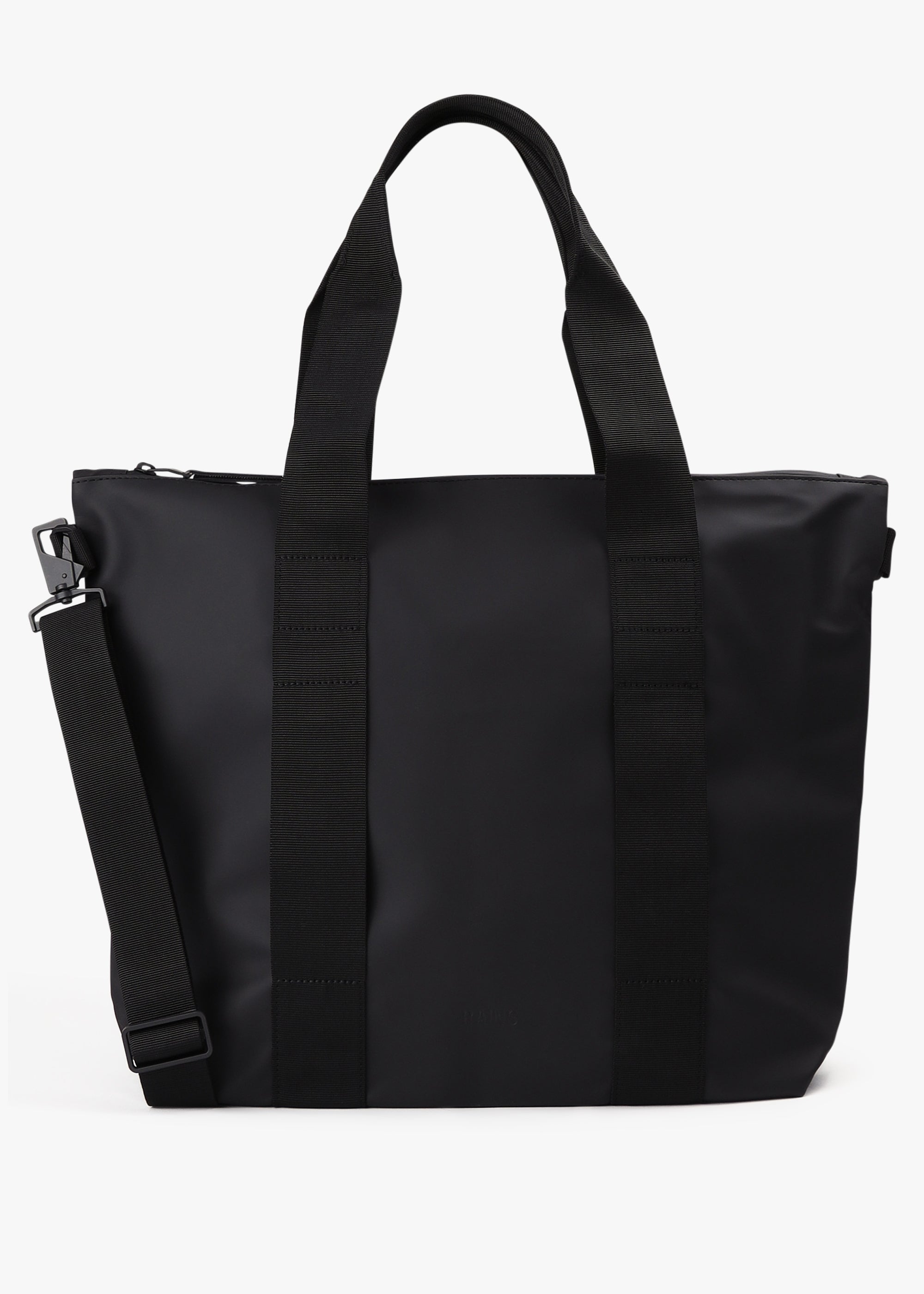 Image of Rains Womens Tote Bag Mini In Black