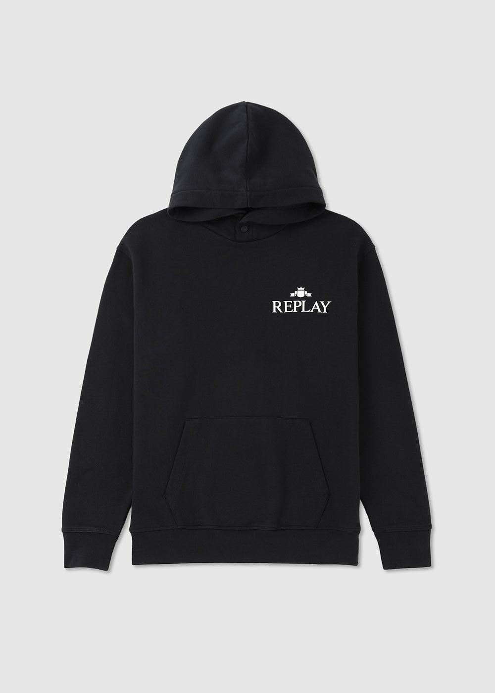 Image of Replay Mens Hoodie Pure Logo In Black