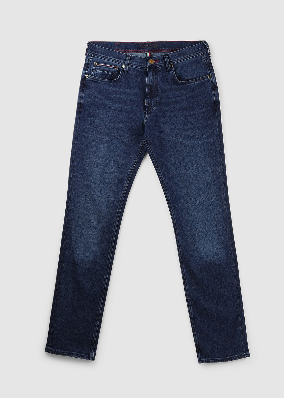 Image of Tommy Hilfiger Mens Core Straight Denton Bridger Ind Jeans In Denim