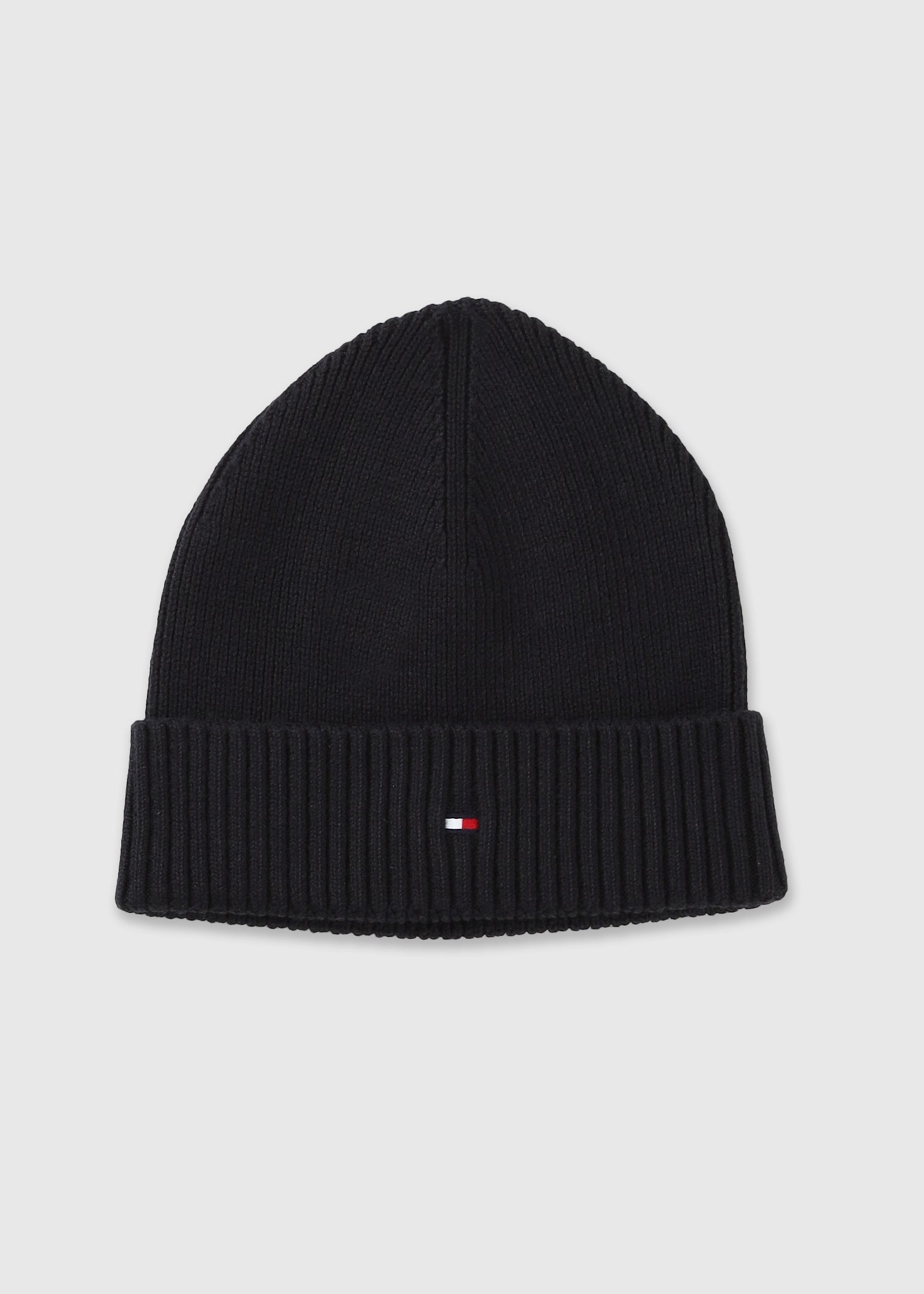 Image of Tommy Hilfiger Mens Essential Flag Beanie In Black