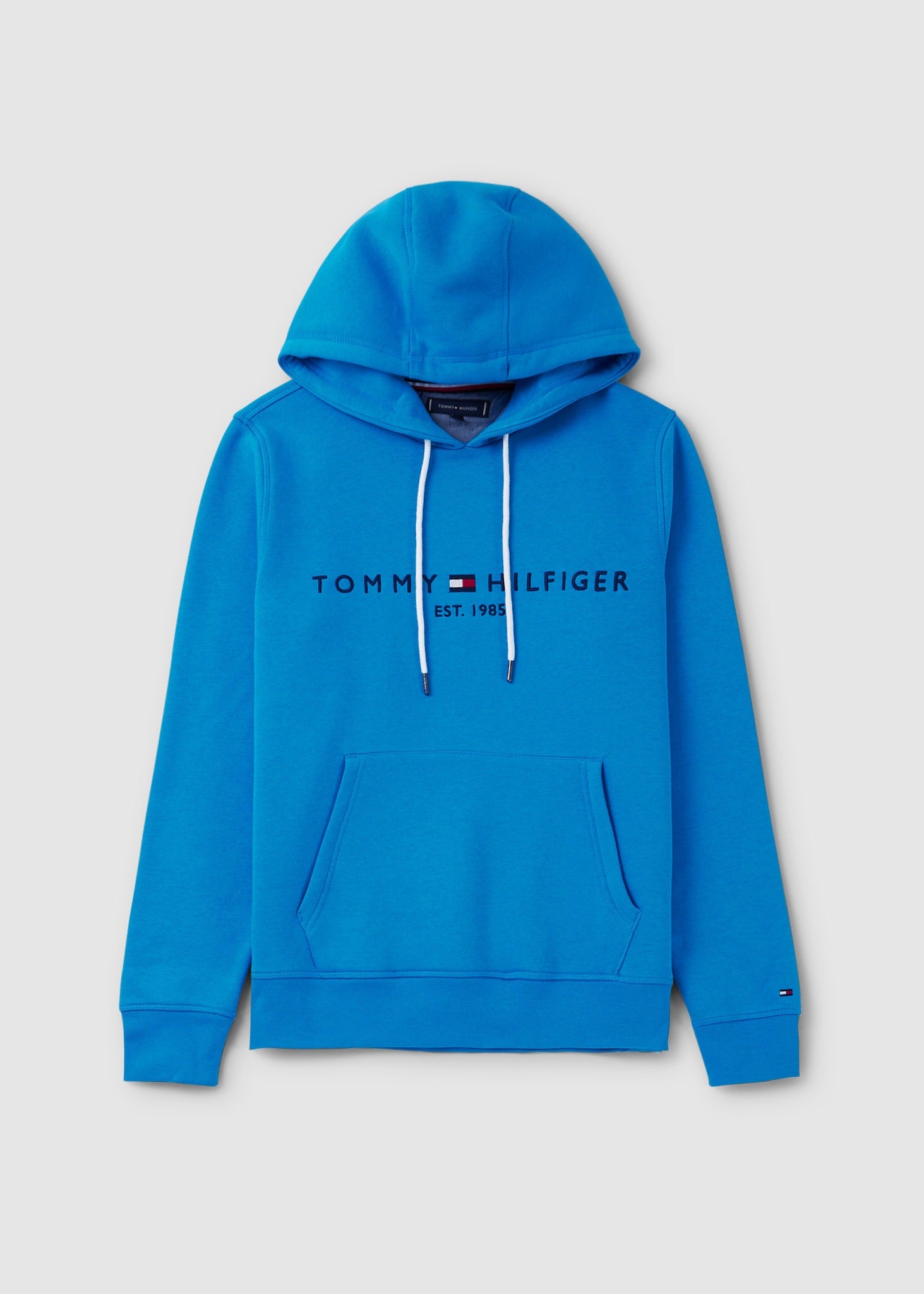 Image of Tommy Hilfiger Mens Tommy Logo Hoodie In Blue
