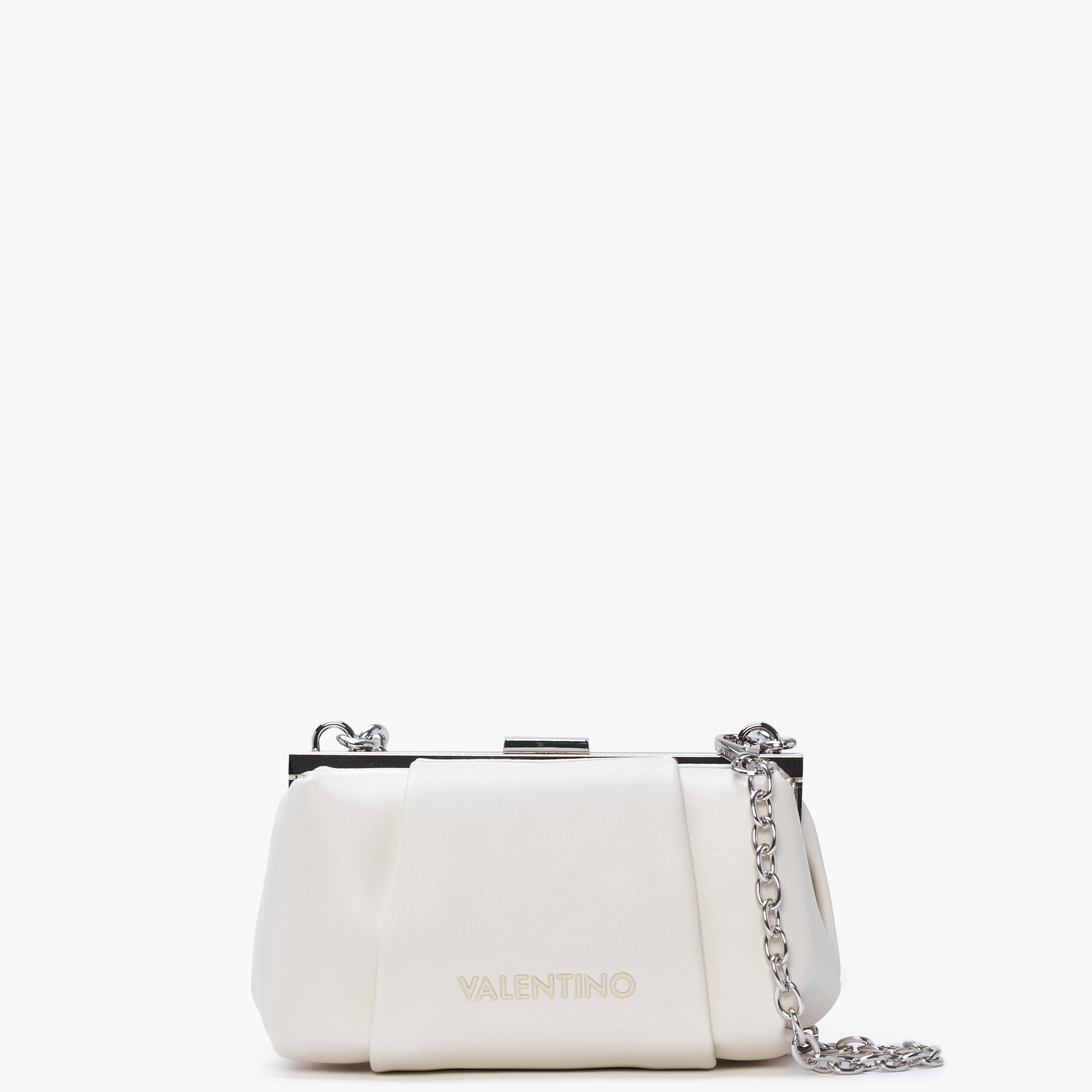Image of Valentino Bags Womens Mini Frame Evening Bag In Ecru