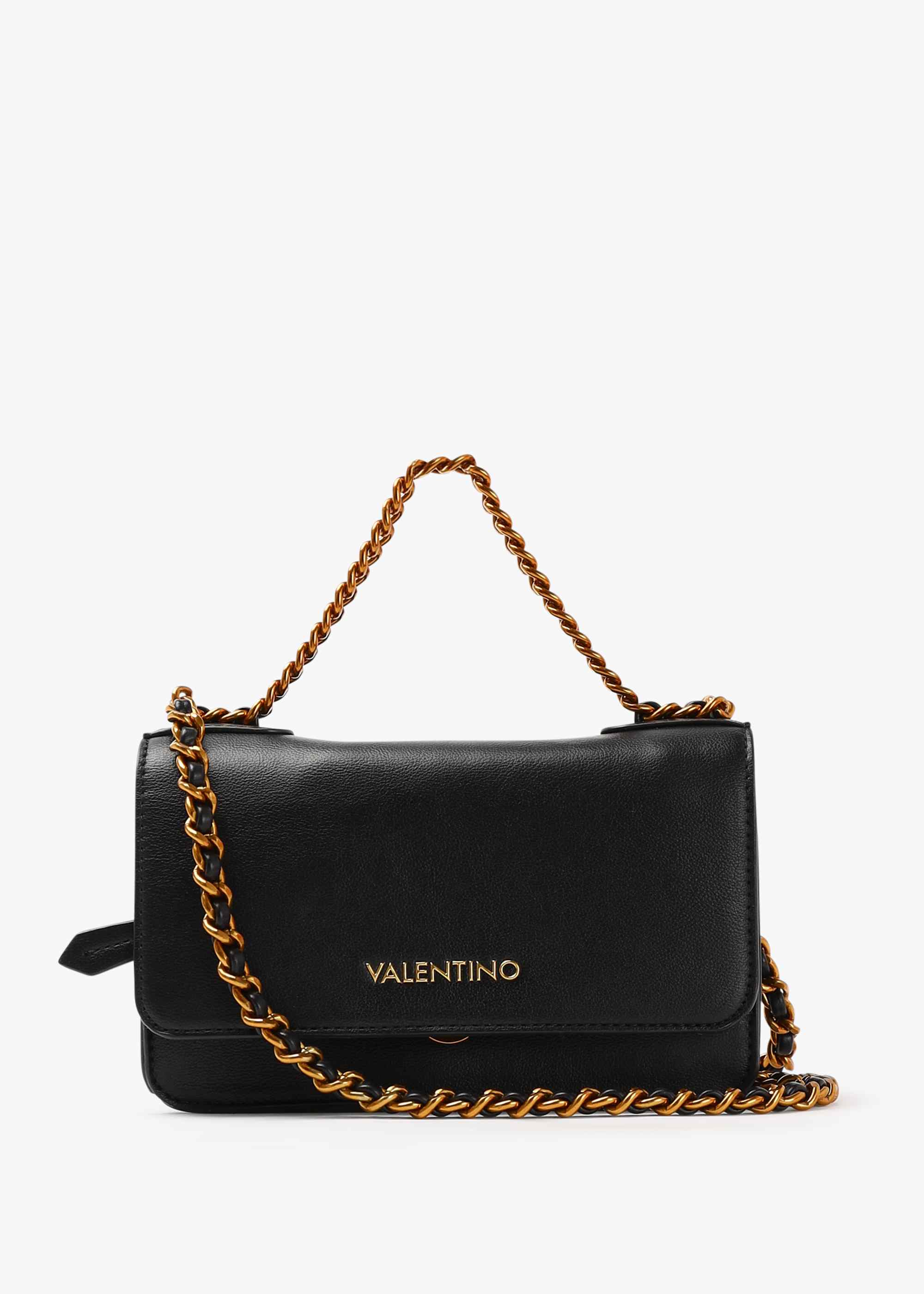 Valentino Bags Womens Cookie Crossbody Bag With Chain Strap In Gift Box In Nero