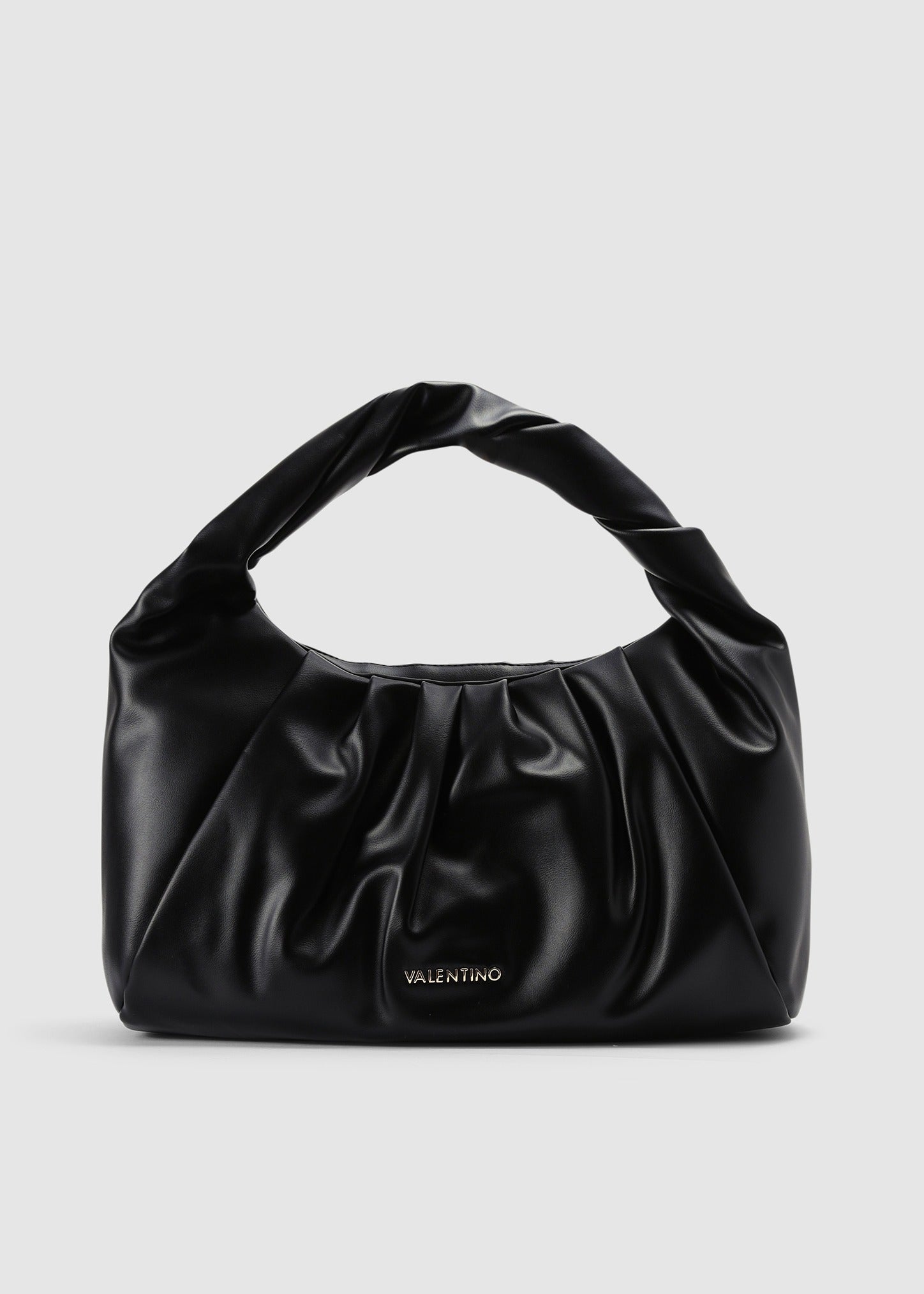 Image of Valentino Bags Womens Lake Twisted Hobo Bag In Nero
