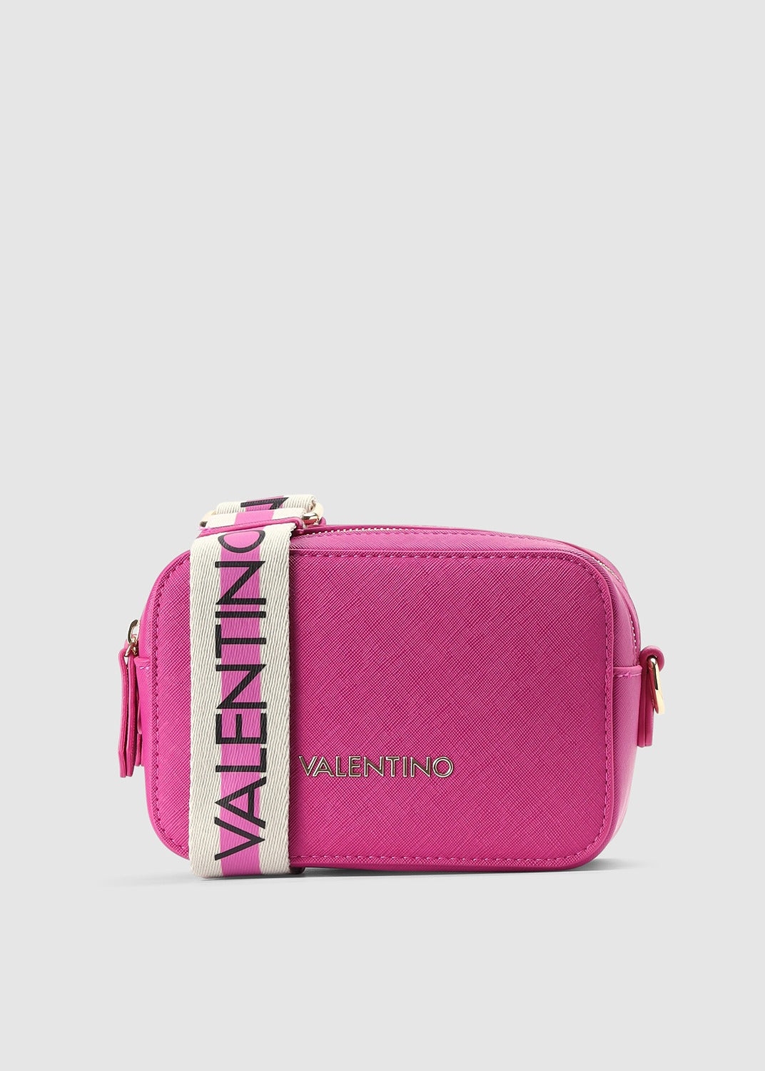 Valentino Bags Womens Zero Logo Strap Camera Bag In Fuxia