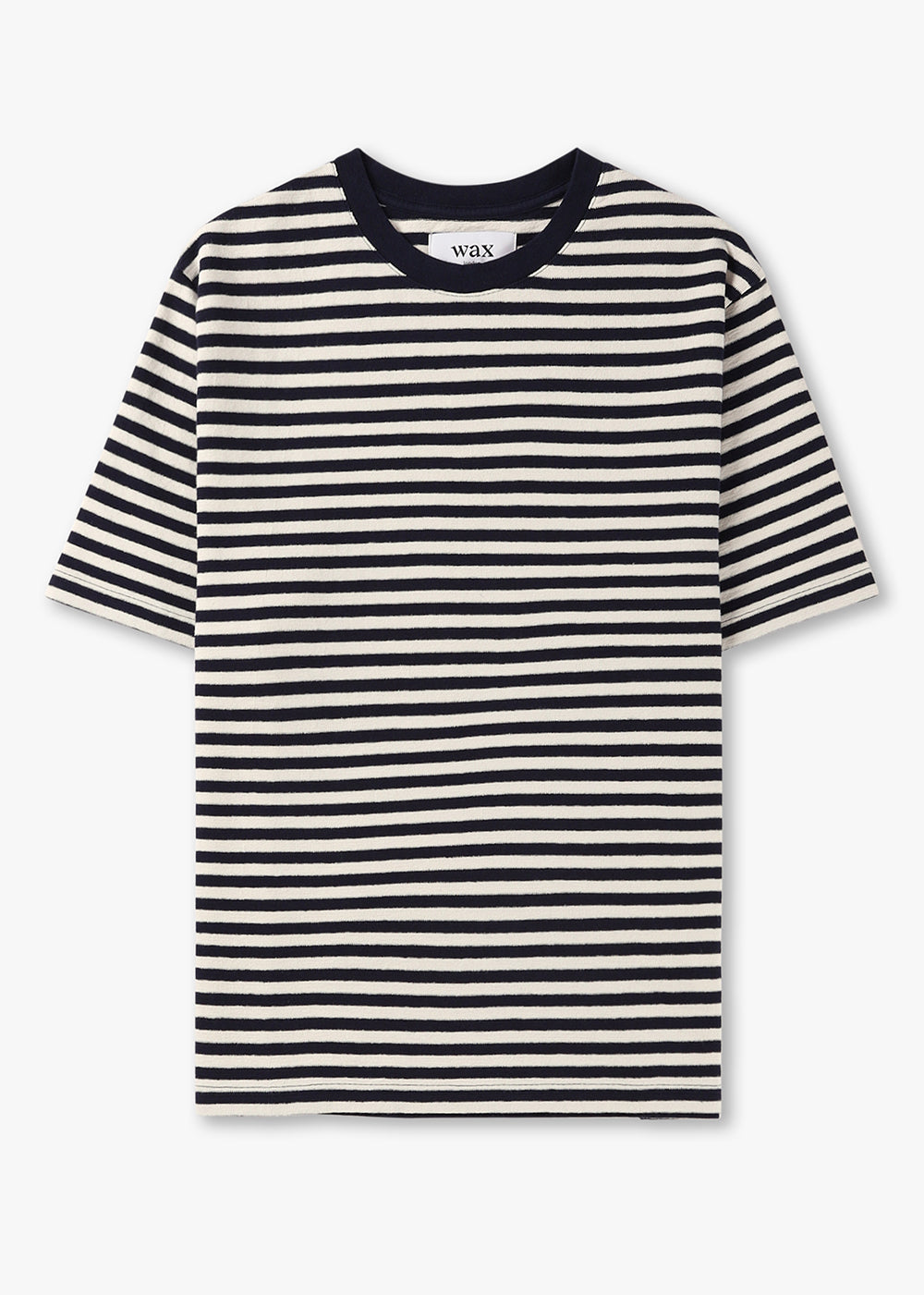 Image of Wax London Mens Dean T-Shirt In Navy/Ecru