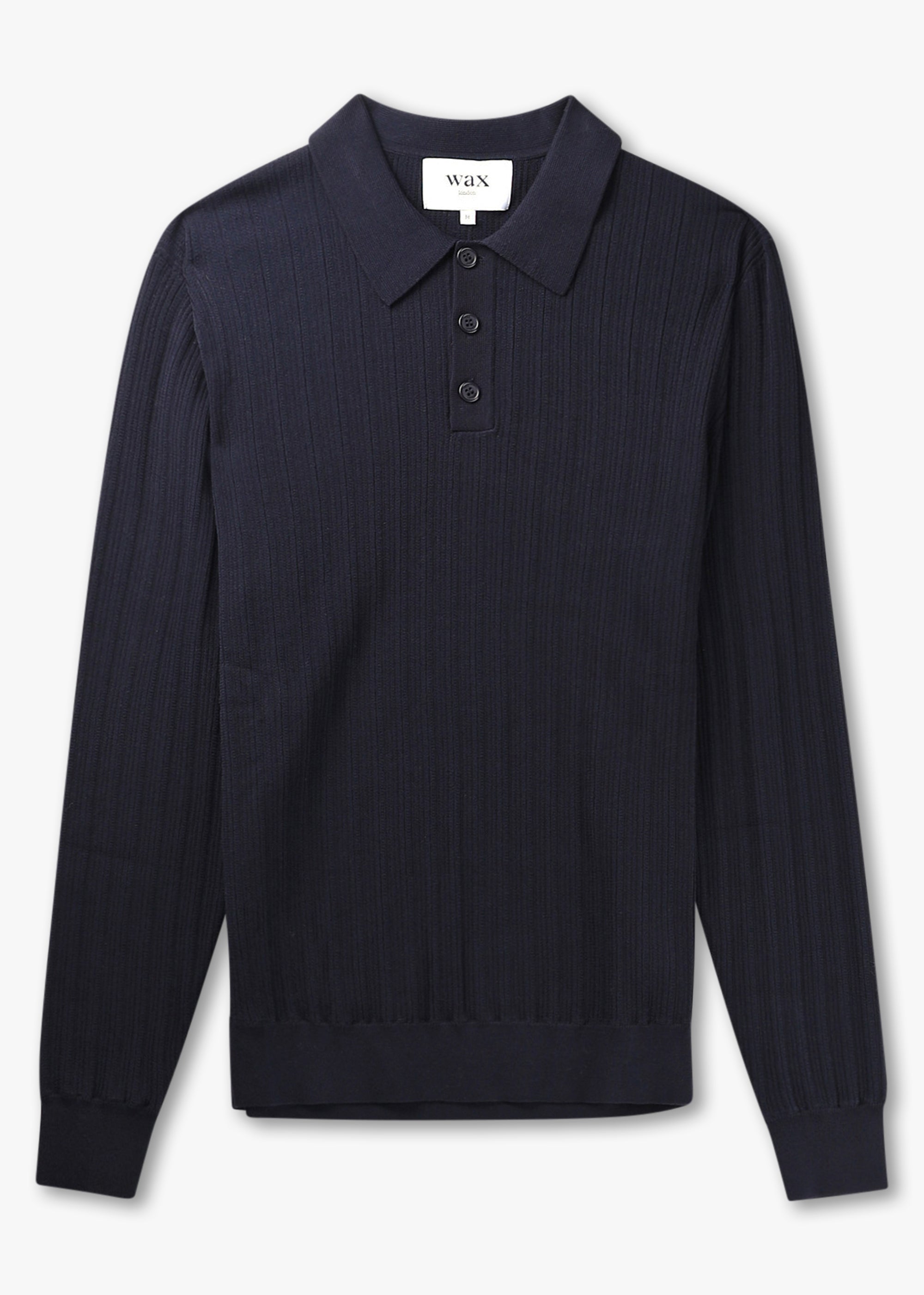 Image of Wax London Mens Oban Polo Knit Shirt In Navy