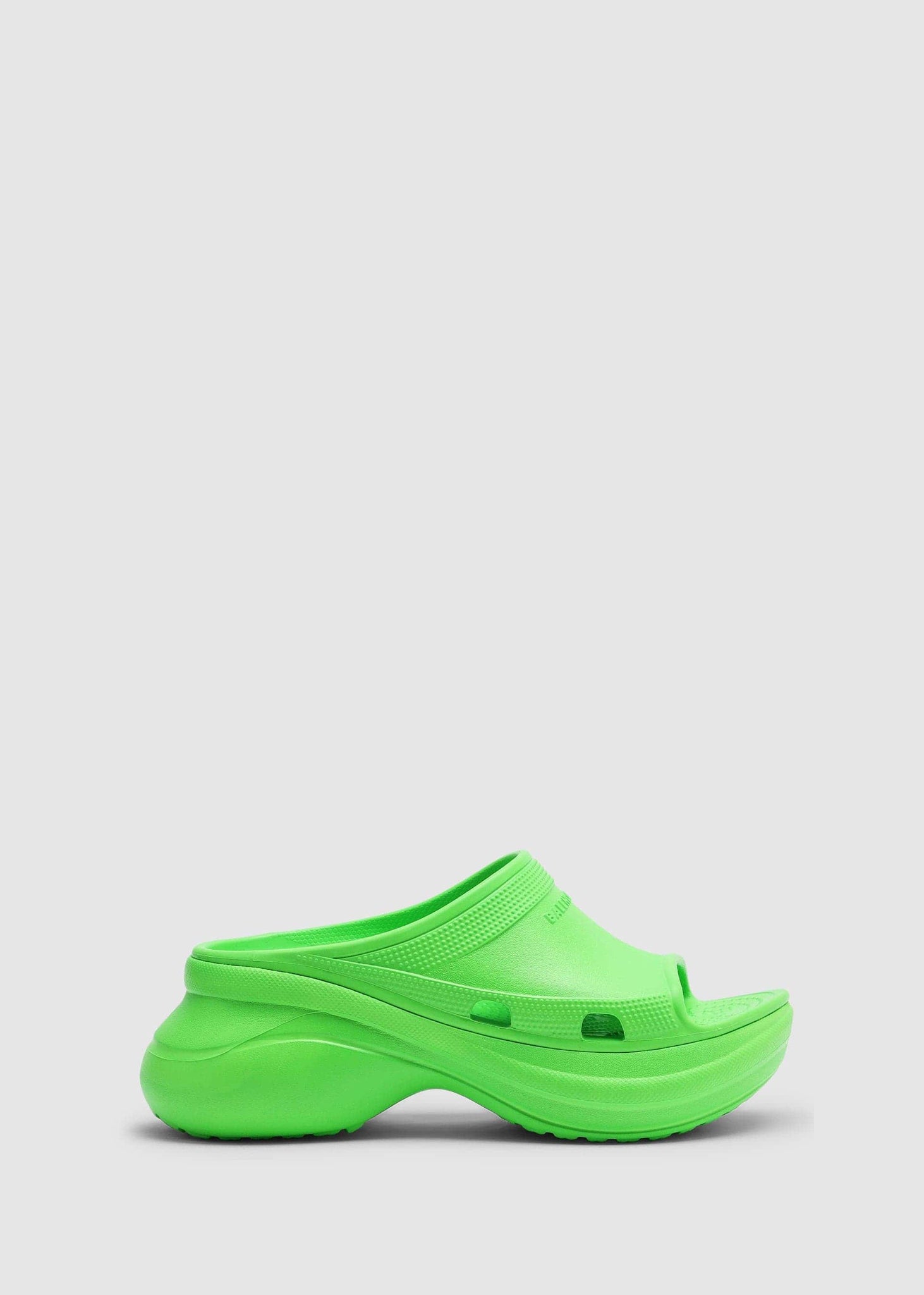 Image of Balenciaga Women's Crocs Green Pool Slides